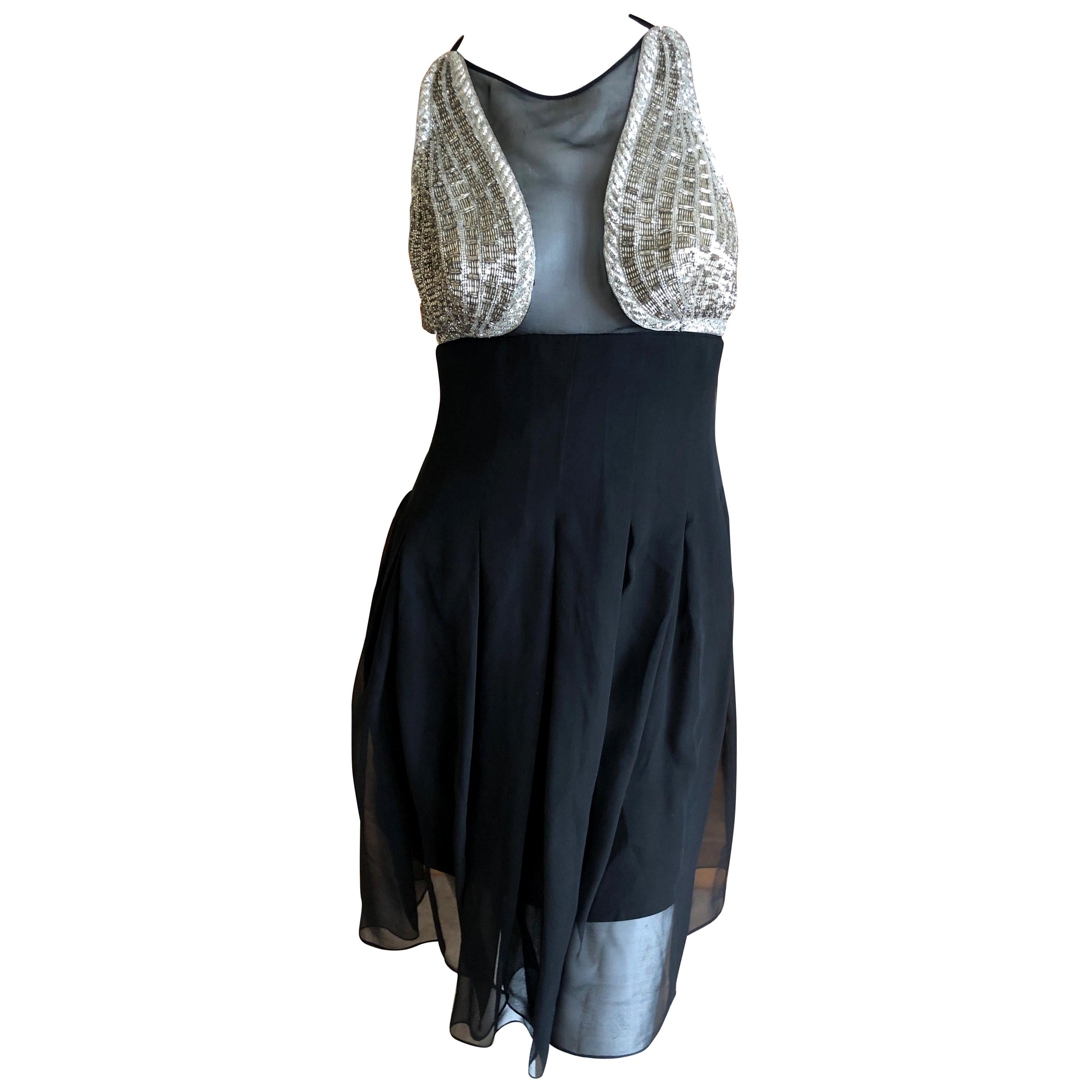 Karl Lagerfeld 1984 Lesage Sequin Embellished Mini Dress For Sale