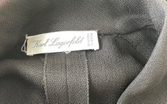 Karl Lagerfeld 1990s Black Avant Garde Vintage 90s Sash Zipper Mini Dress