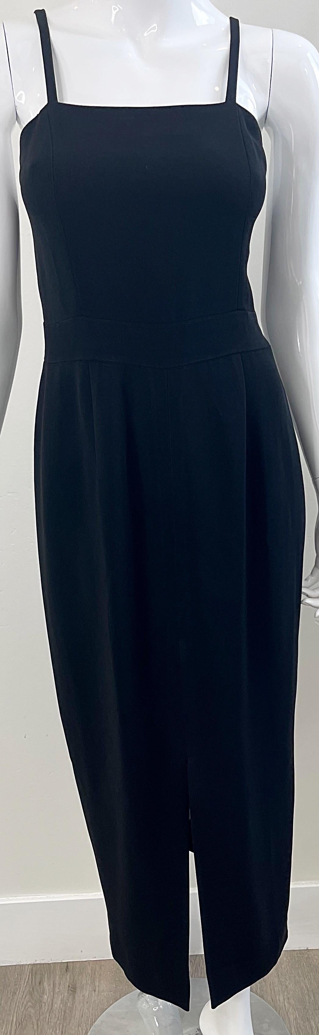 Karl Lagerfeld 1990s Black Sleeveless Timeless Black Vintage 90s Gown Maxi Dress For Sale 6