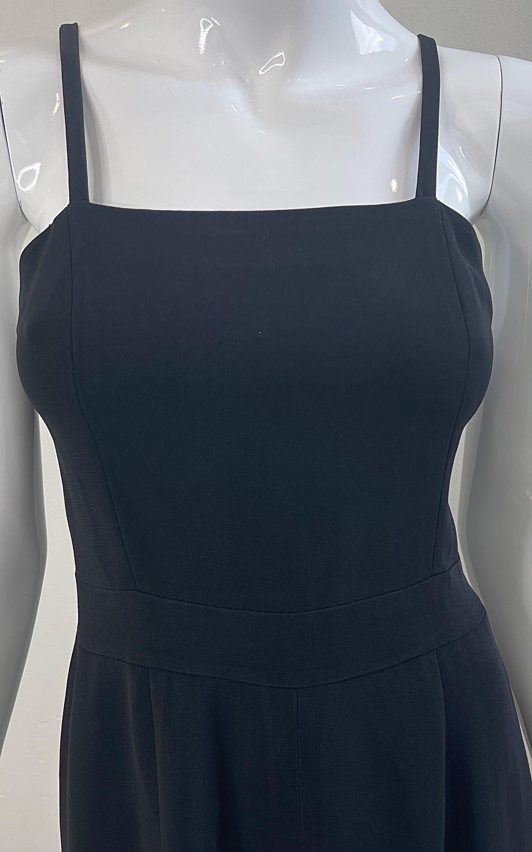 Karl Lagerfeld 1990s Black Sleeveless Timeless Black Vintage 90s Gown Maxi Dress For Sale 1