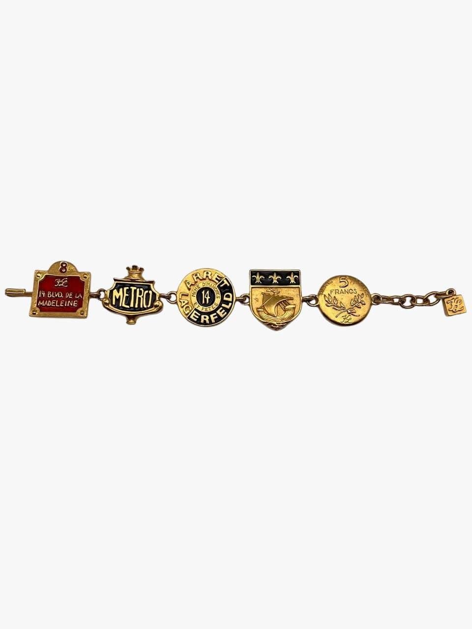 Vintage Karl Lagerfeld 24k gold plated bracelet from 