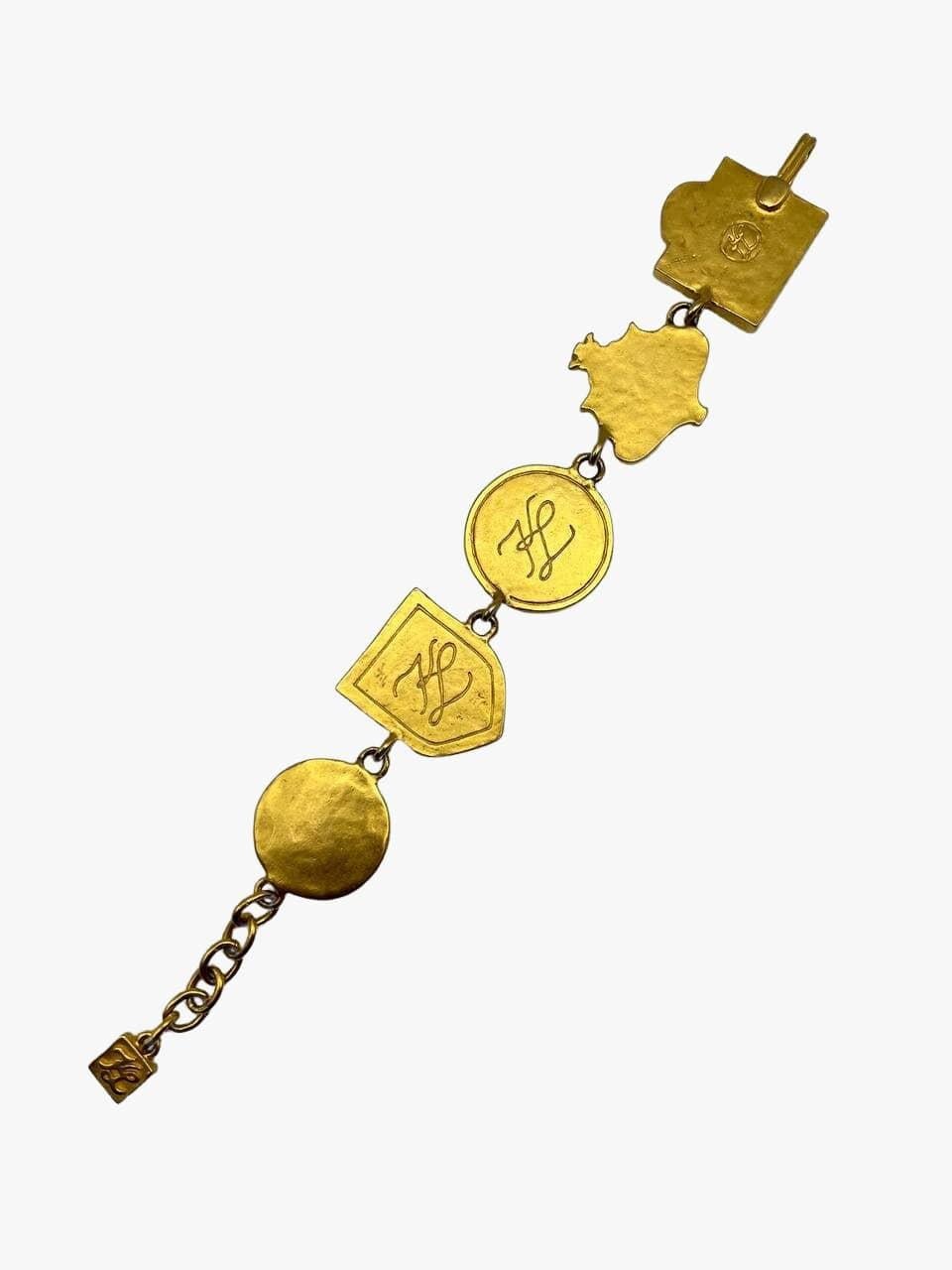 Karl Lagerfeld 24k gold plate Enamel Multi Charm 