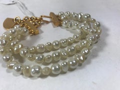 Karl Lagerfeld 3 Row Pearl Bracelet