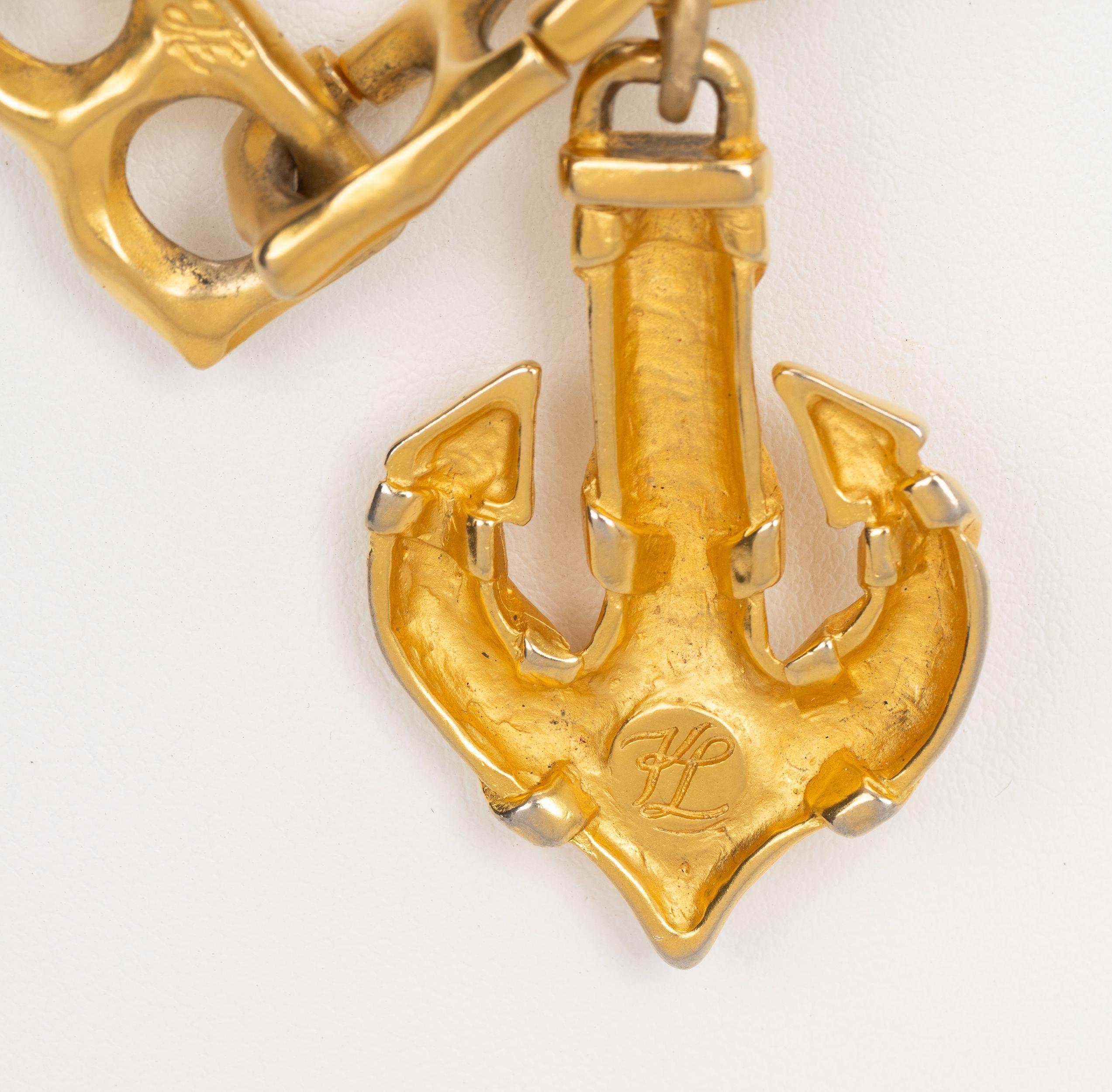 Collana a doppia catena Karl Lagerfeld 80s in vendita 1
