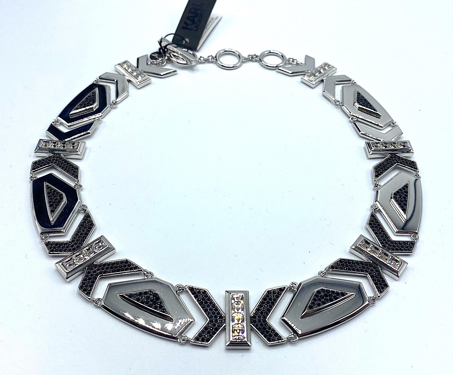 Karl Lagerfeld Art Deco Style Limited Edition Necklace no. 2 of 25 In Excellent Condition In New York, NY