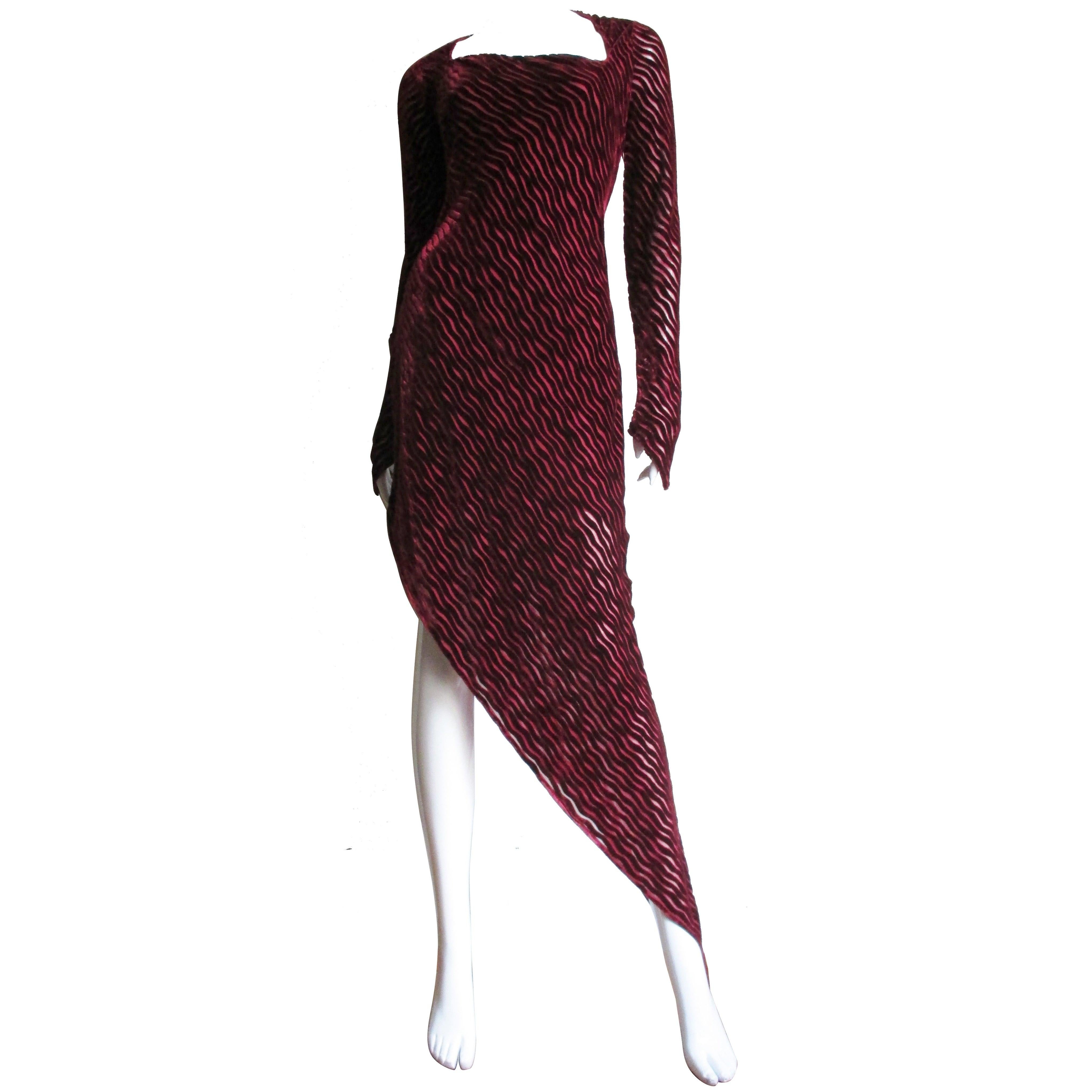 Karl Lagerfeld Asymmetric Silk Dress