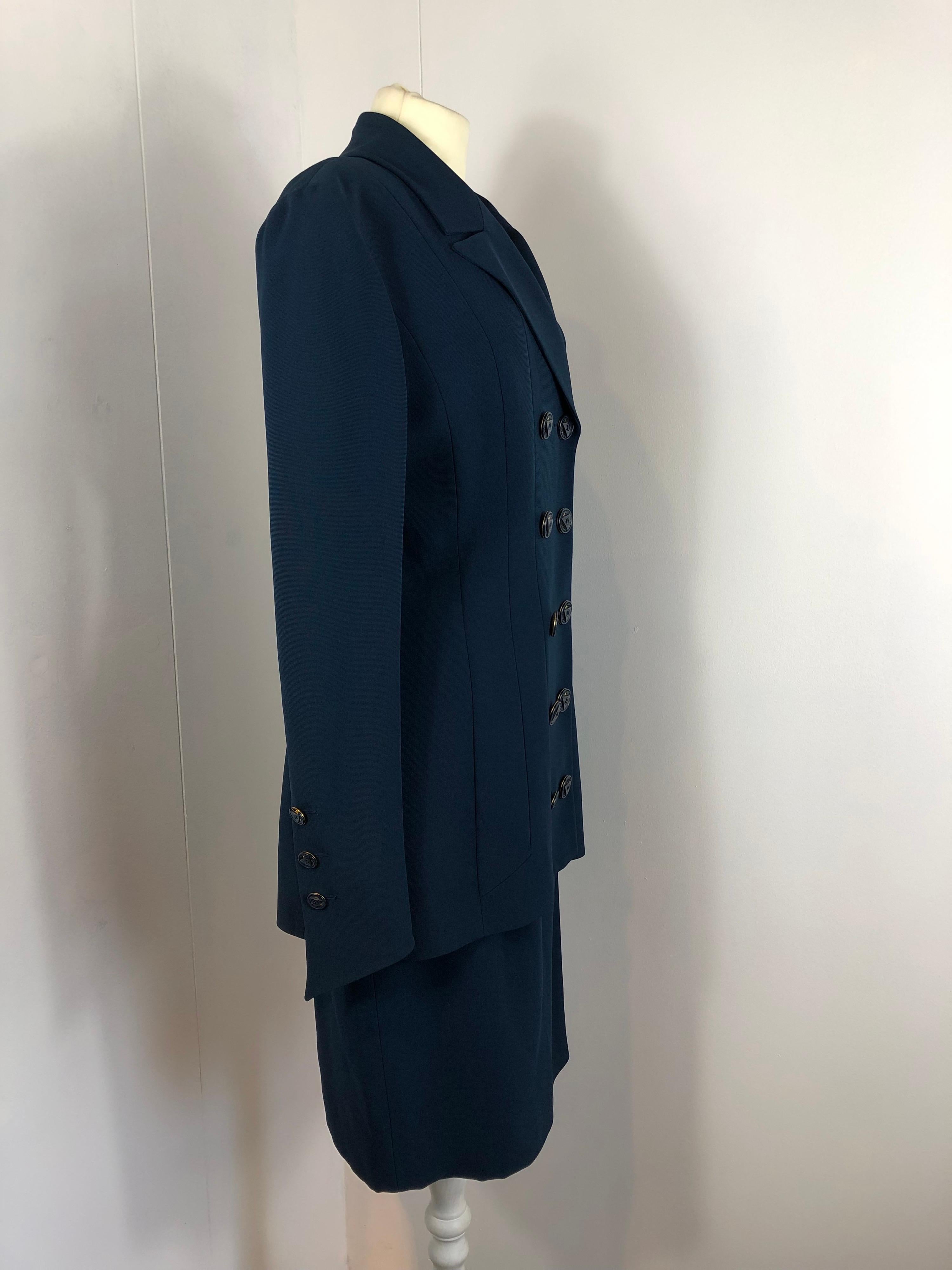 Black Karl Lagerfeld avio blue suit  For Sale