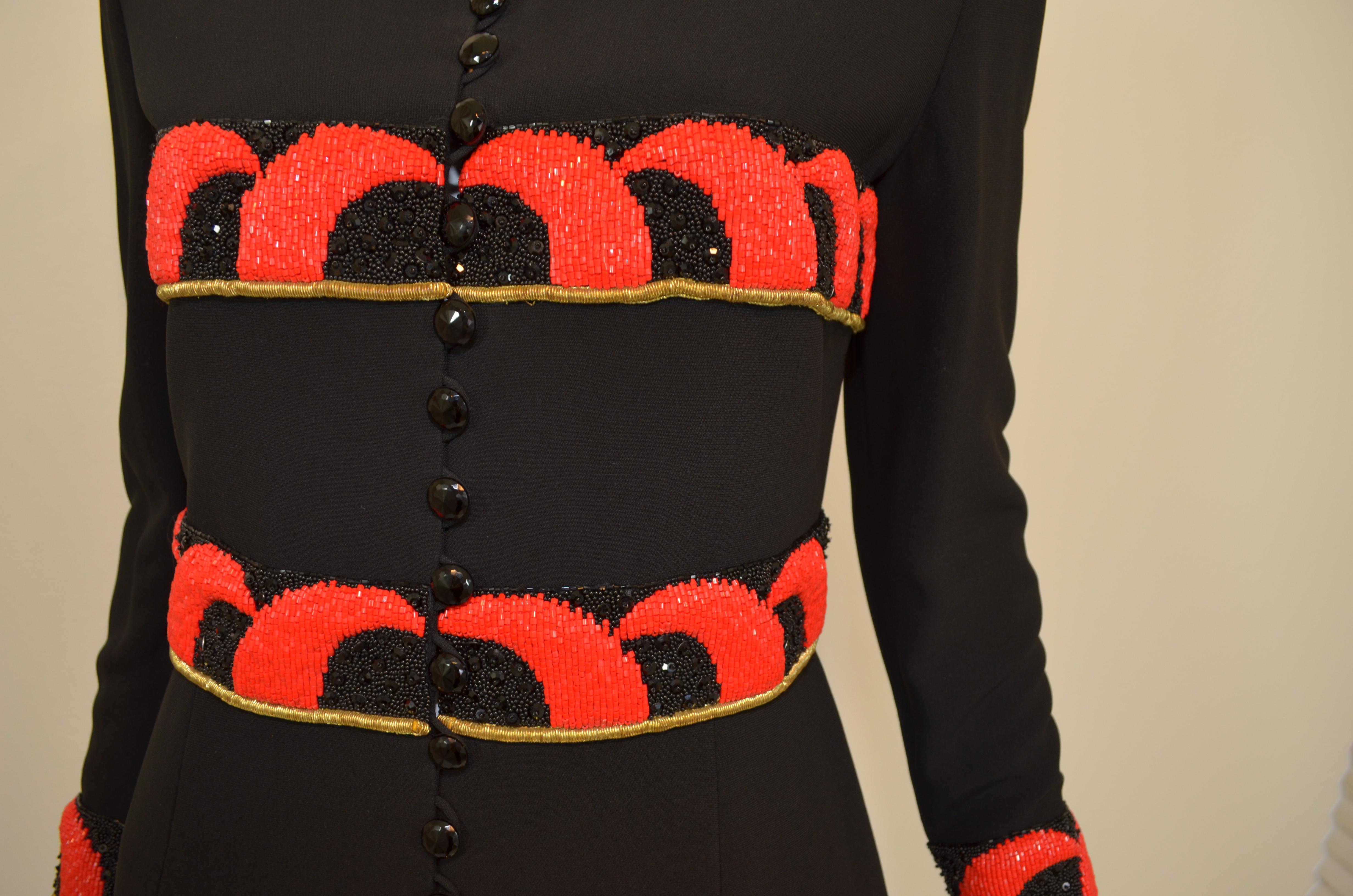 Black Karl Lagerfeld Bead-Embellished Wool Jacket