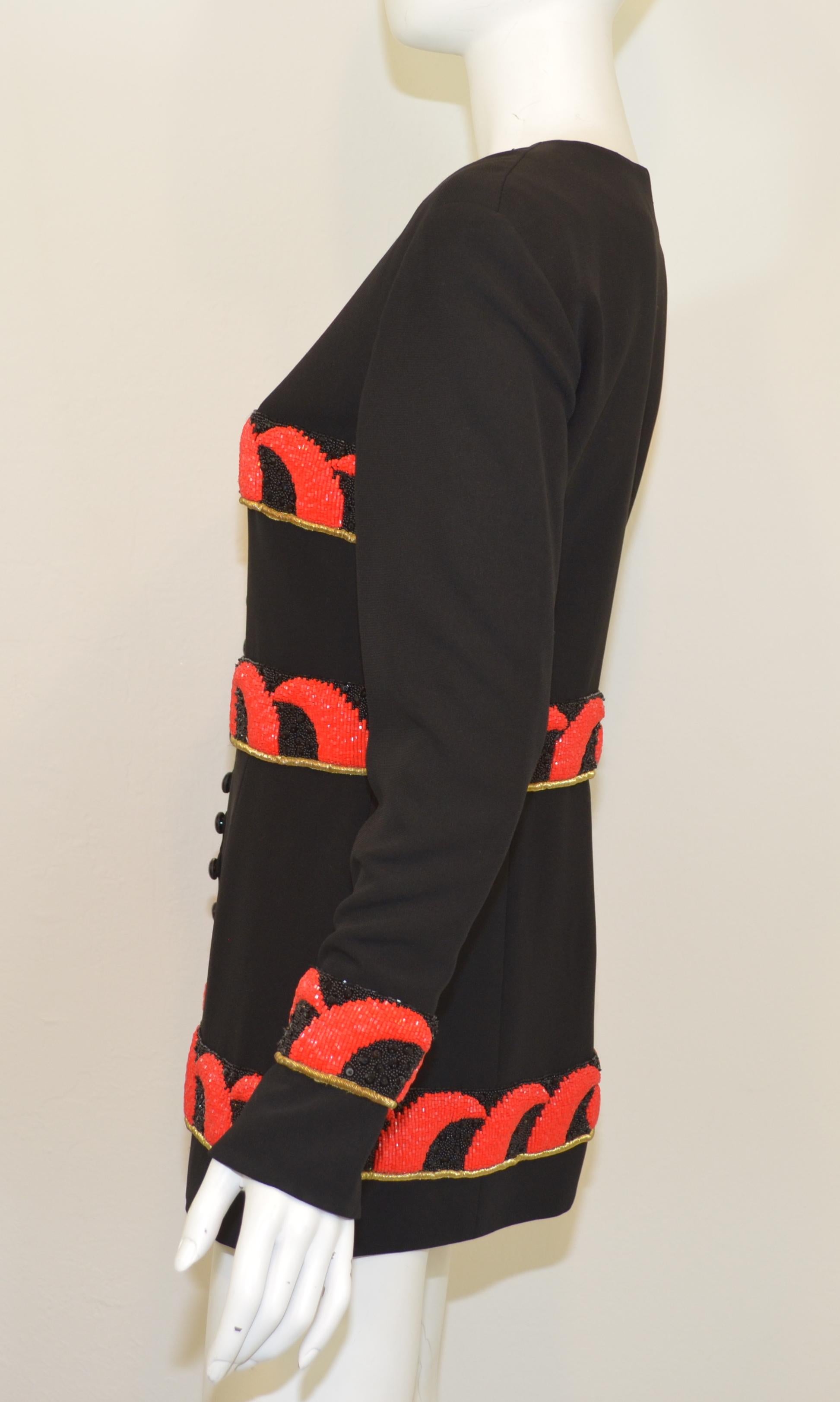 Women's Karl Lagerfeld Bead-Embellished Wool Jacket