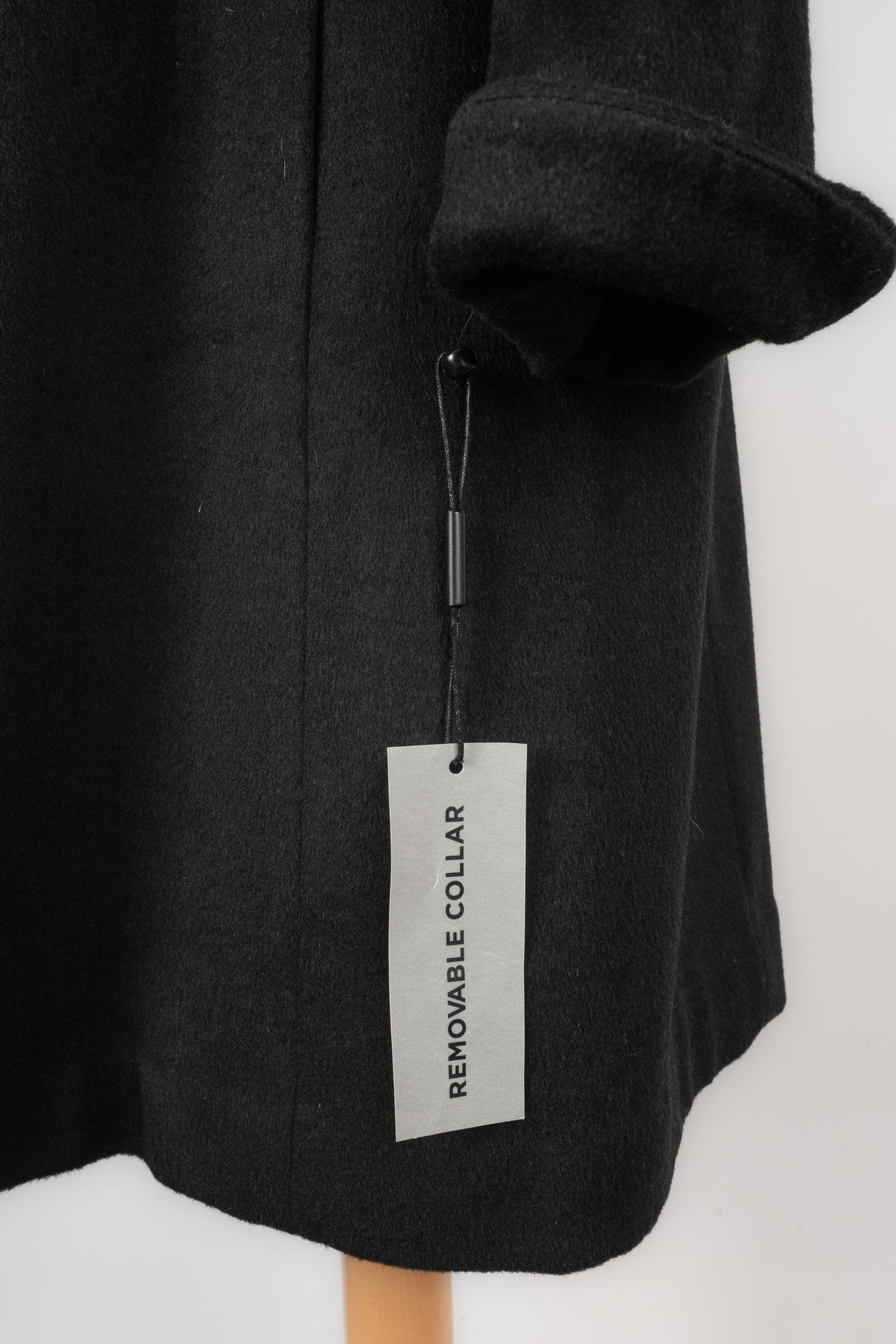Karl Lagerfeld Black Blended Wool Jacket For Sale 6