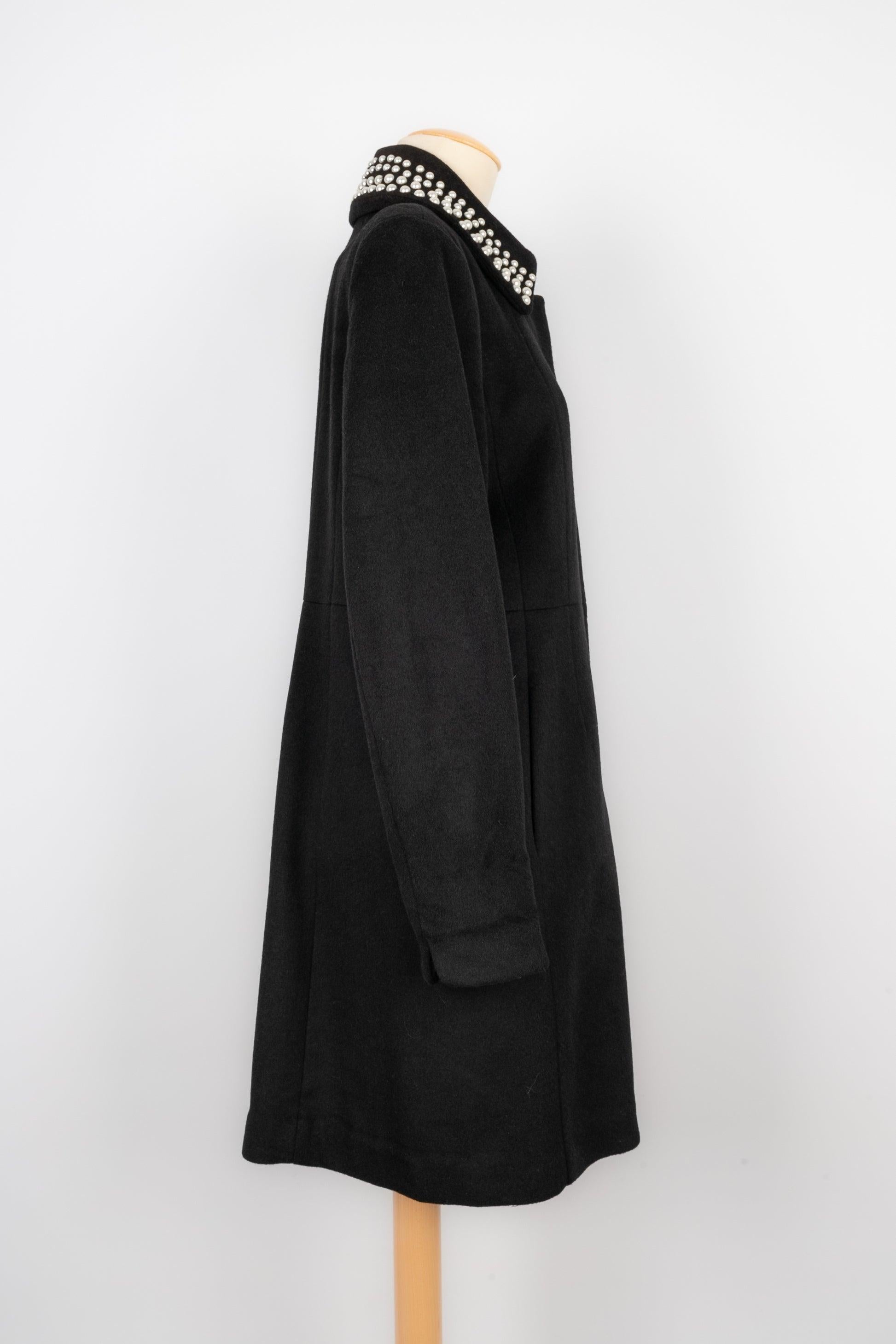 Women's Karl Lagerfeld Black Blended Wool Jacket For Sale