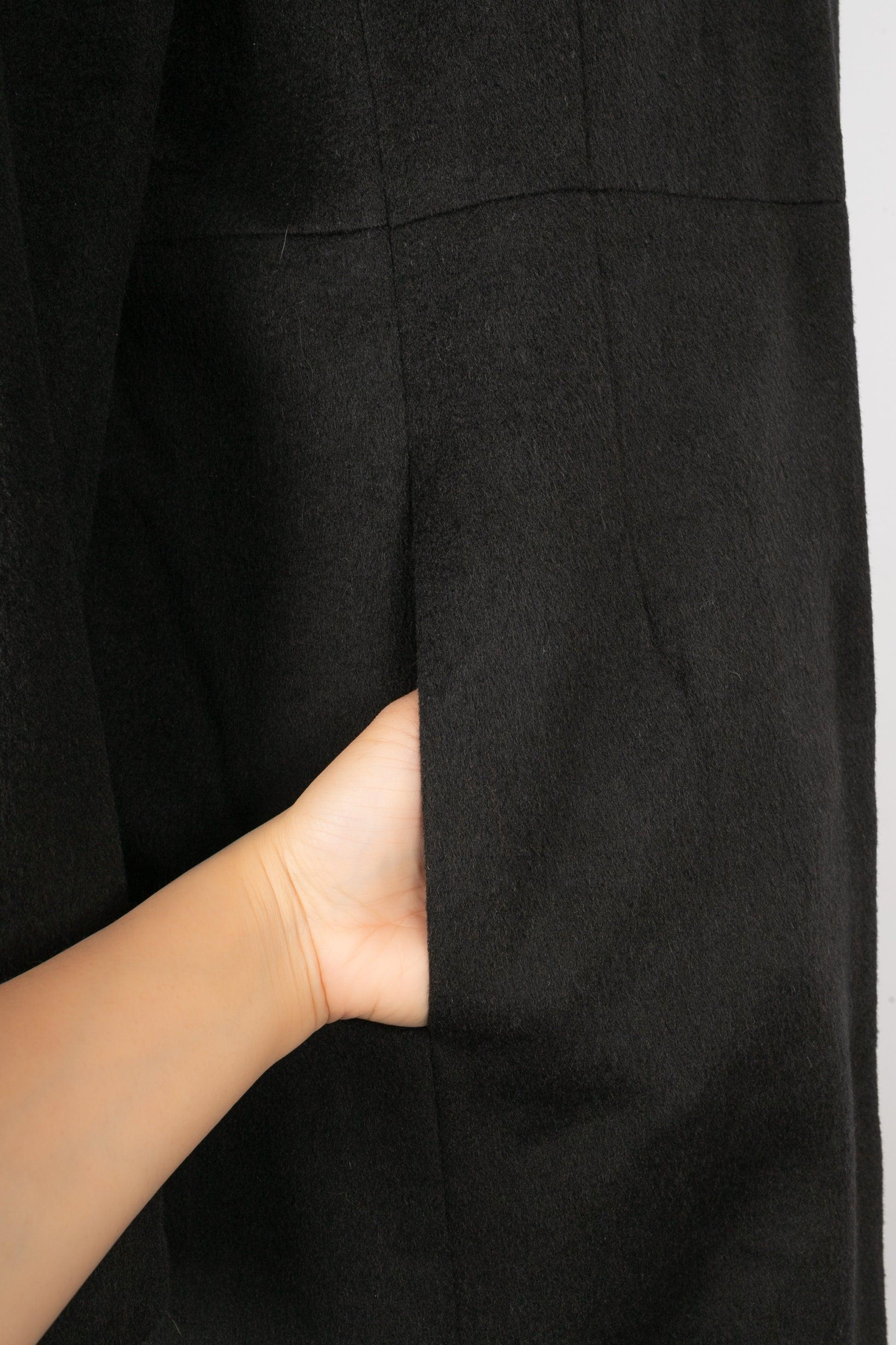 Karl Lagerfeld Black Blended Wool Jacket For Sale 3