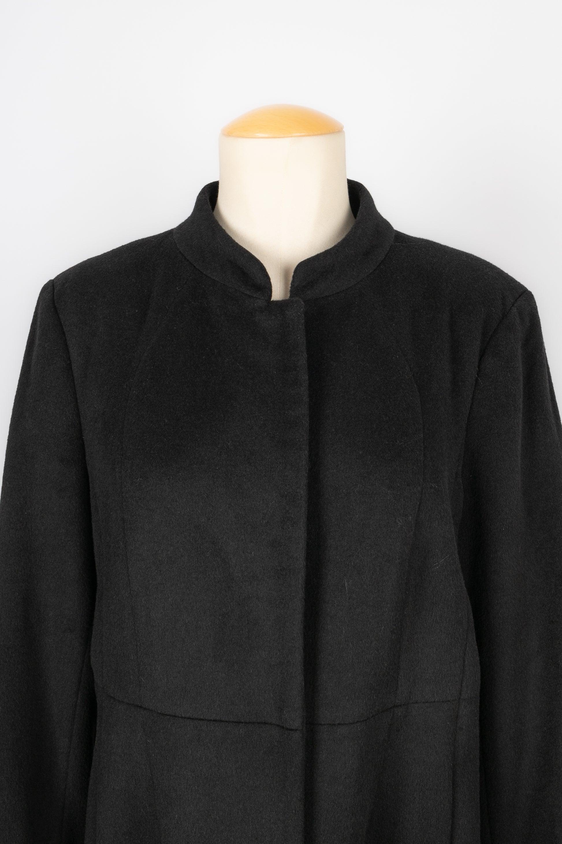 Karl Lagerfeld Black Blended Wool Jacket For Sale 5