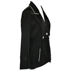 Karl Lagerfeld - Giacca nera con finiture bianche