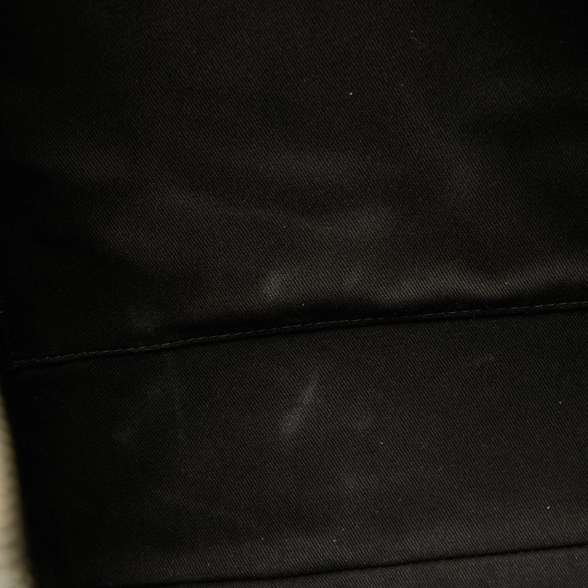 Karl Lagerfeld Black Leather K/Loom Briefcase 6