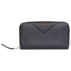 Karl Lagerfeld Portafoglio in pelle nera con zip