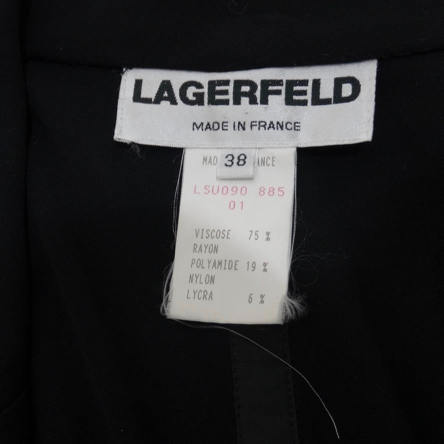 Karl Lagerfeld Black Shirt Dress circa 1990's In Good Condition For Sale In Scottsdale, AZ
