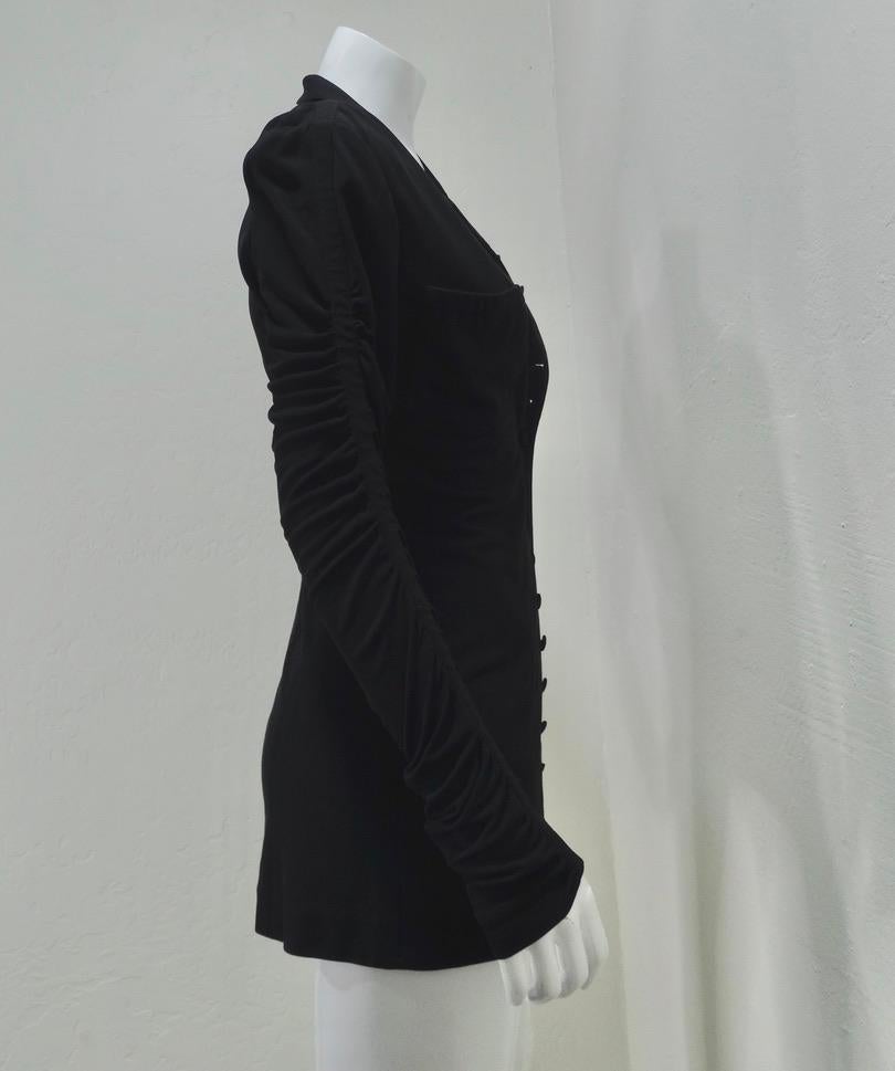 Karl Lagerfeld - Robe chemise noire, circa 1990 en vente 4