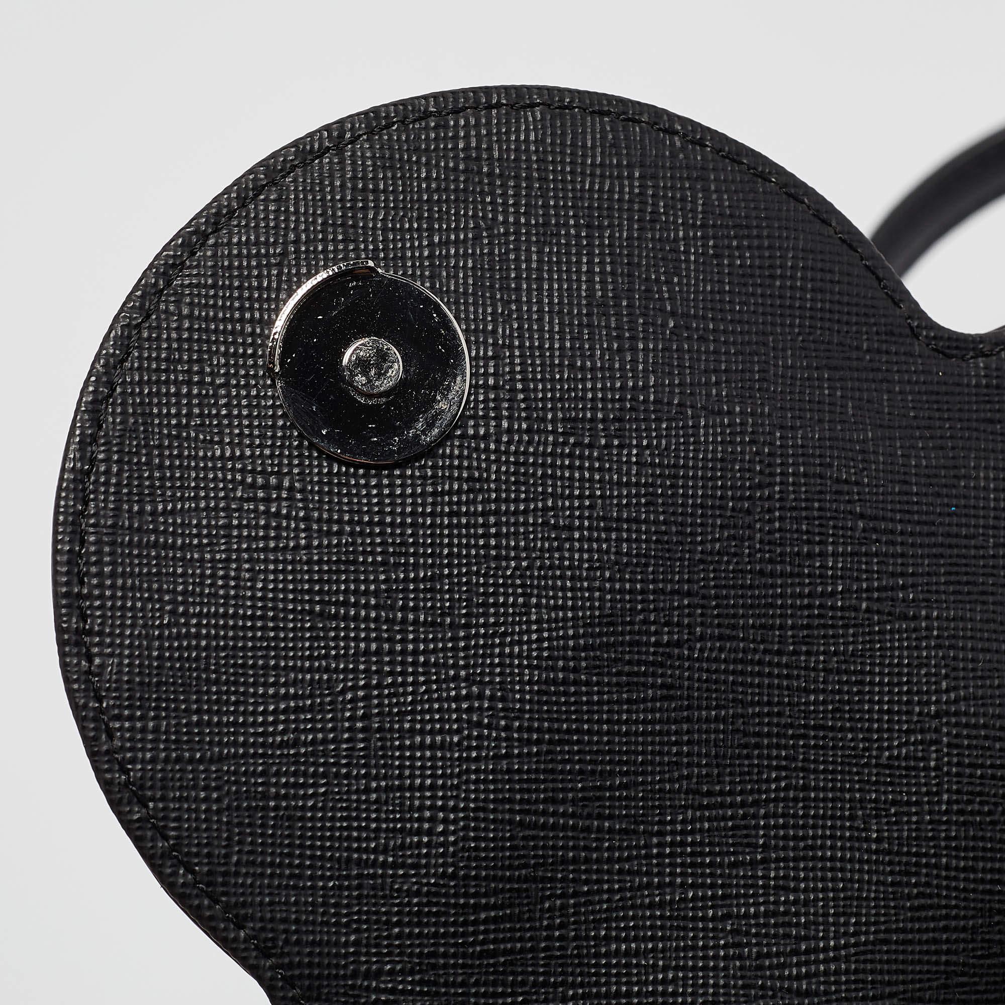 Karl Lagerfeld - Sac à bandoulière en simili-cuir noir/blanc avec appareil photo en vente 2