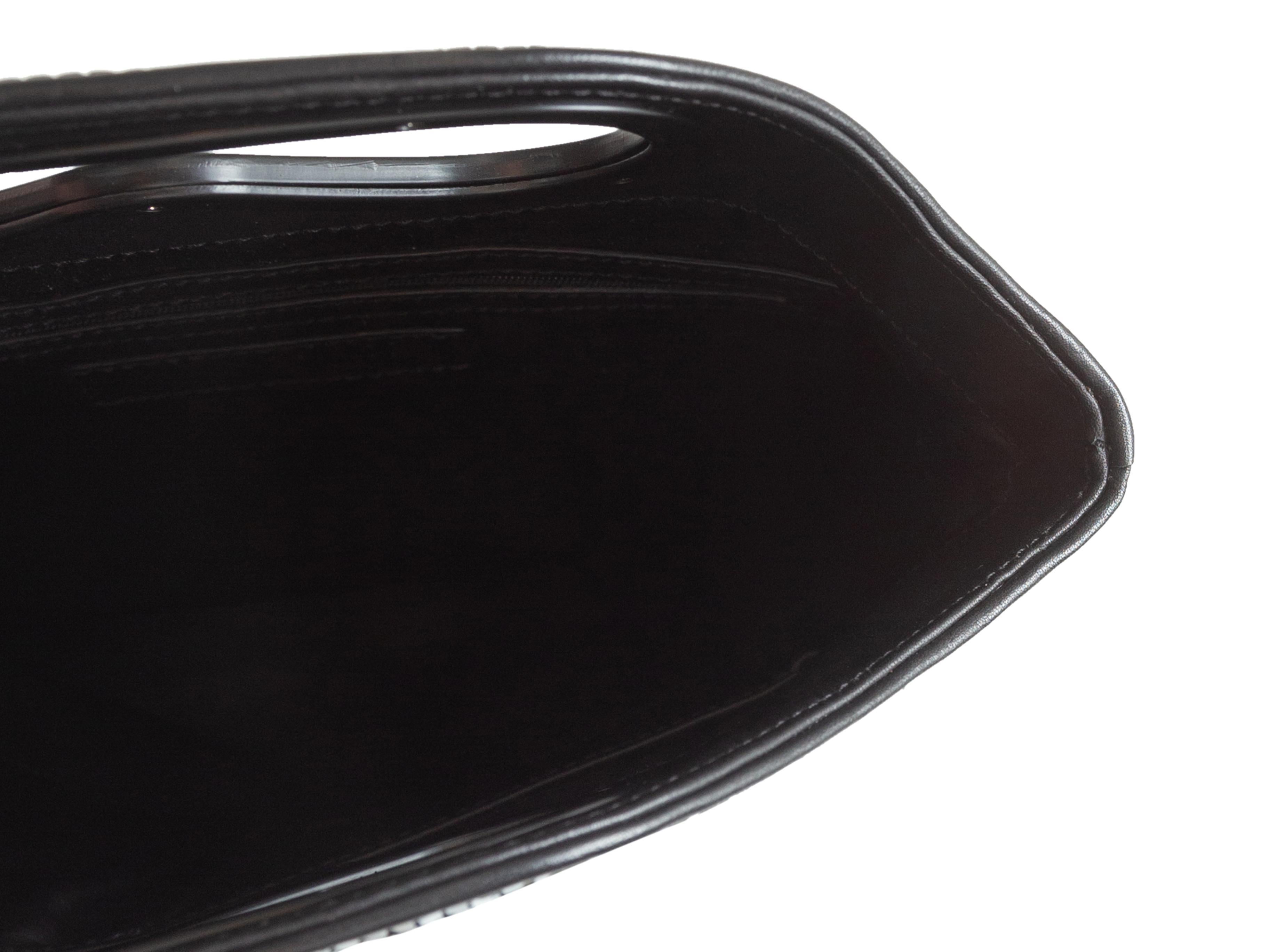Karl Lagerfeld Schwarz-Weiß-Tasche mit Ketten-Etuidruck in limitierter Auflage im Zustand „Hervorragend“ in New York, NY