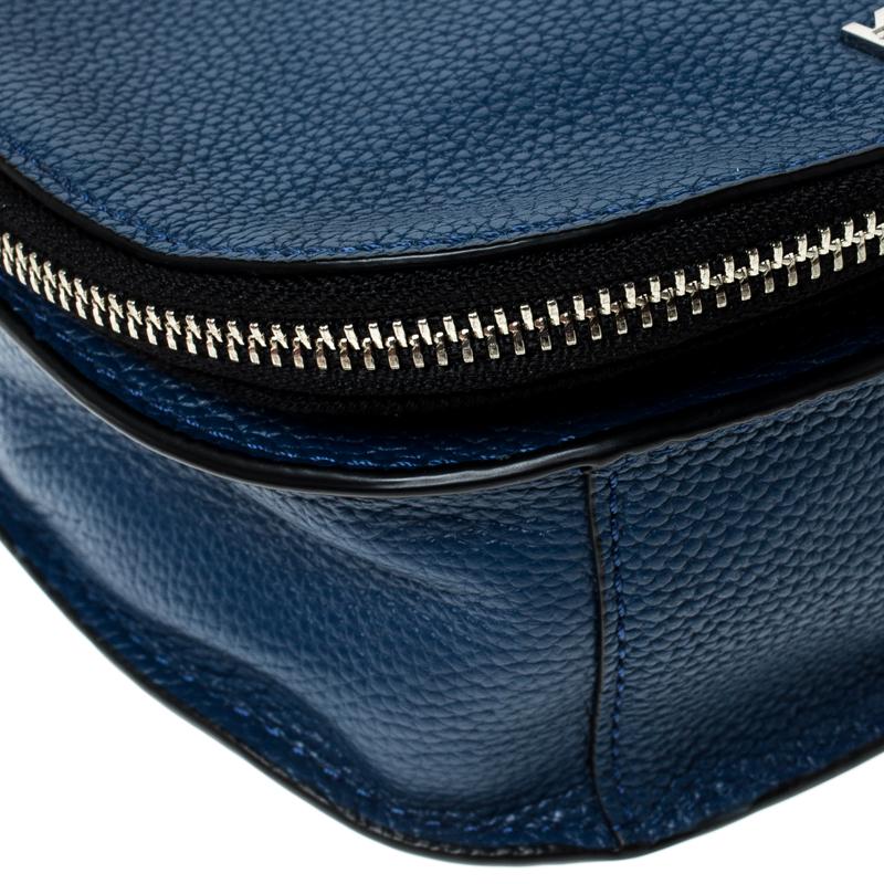 Karl Lagerfeld Blue Leather Small K Crossbody Bag 5
