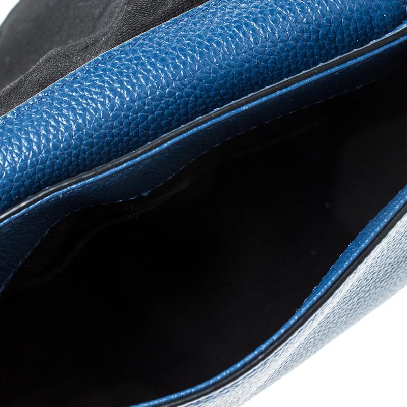 Karl Lagerfeld Blue Leather Small K Crossbody Bag 2