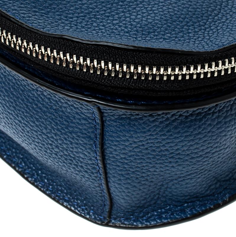 Karl Lagerfeld Blue Leather Small K Crossbody Bag 4