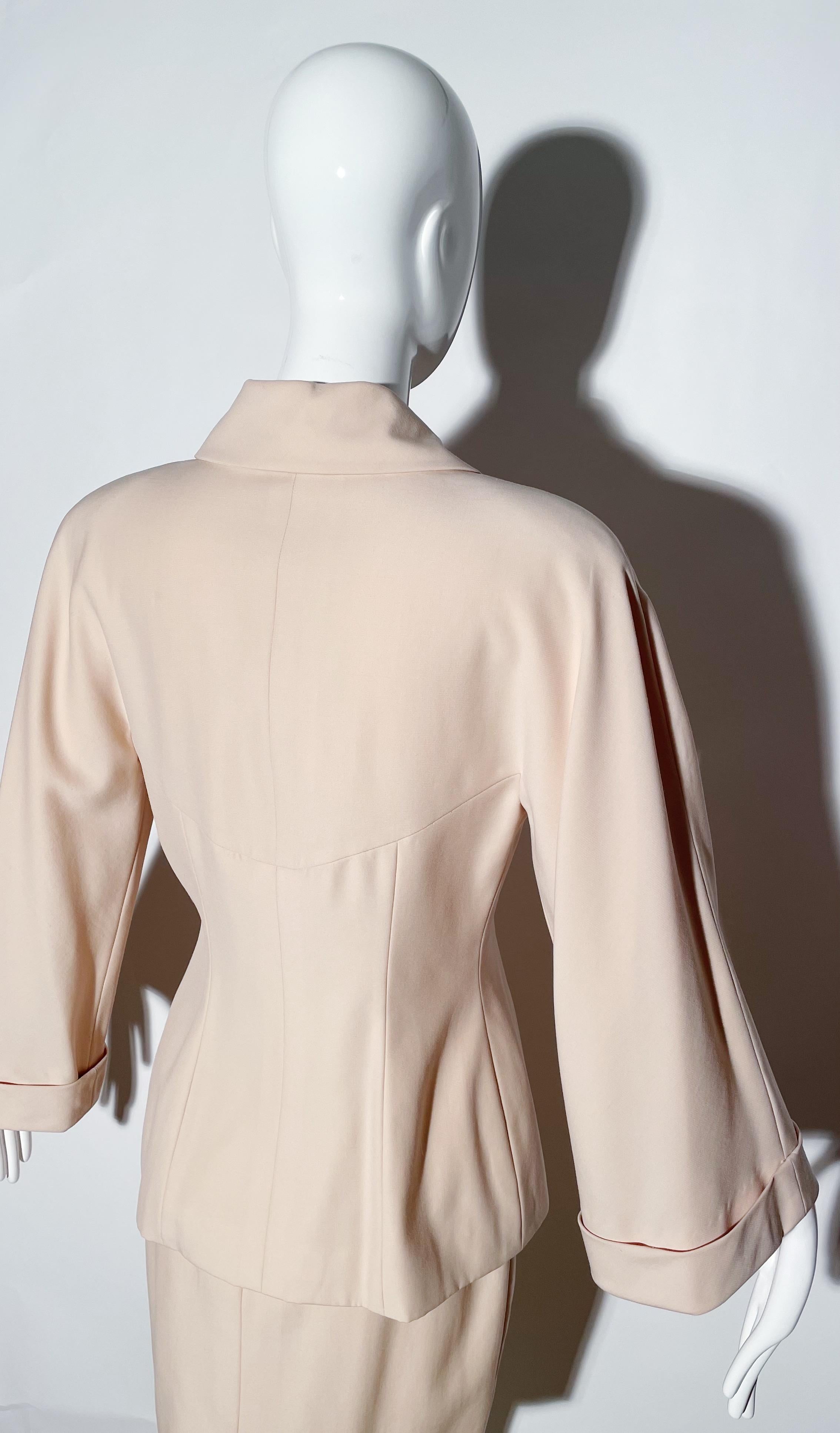 Women's Karl Lagerfeld Blush Skirt Suit For Sale
