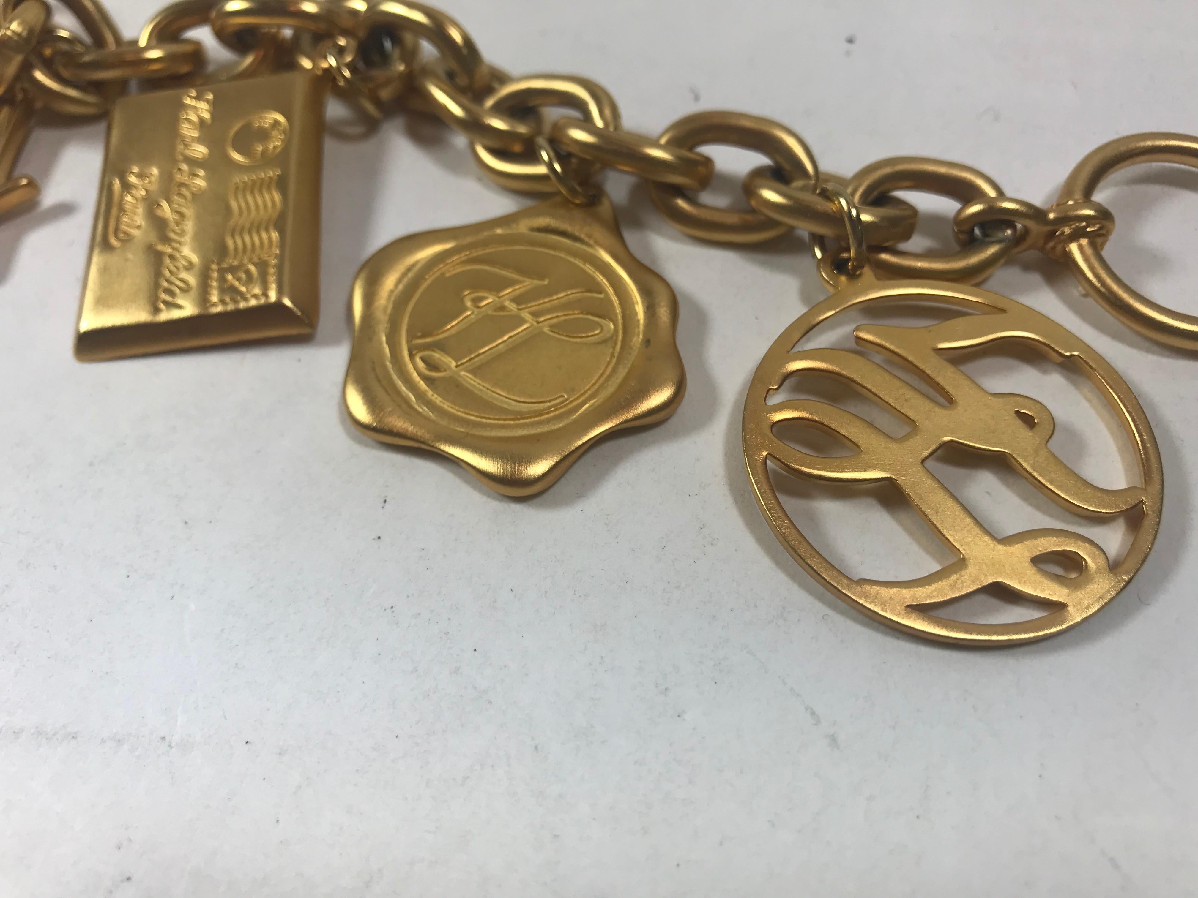 Karl Lagerfeld Charm Bracelet In Excellent Condition For Sale In Roslyn, NY