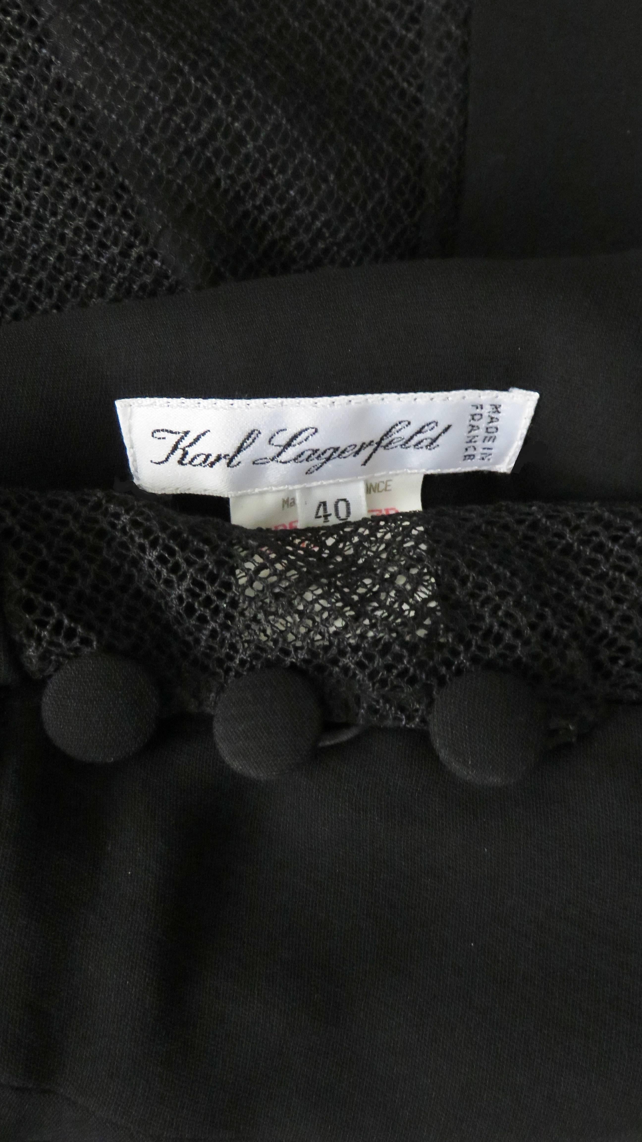Karl Lagerfeld Dress with Cut outs 1980s For Sale 7