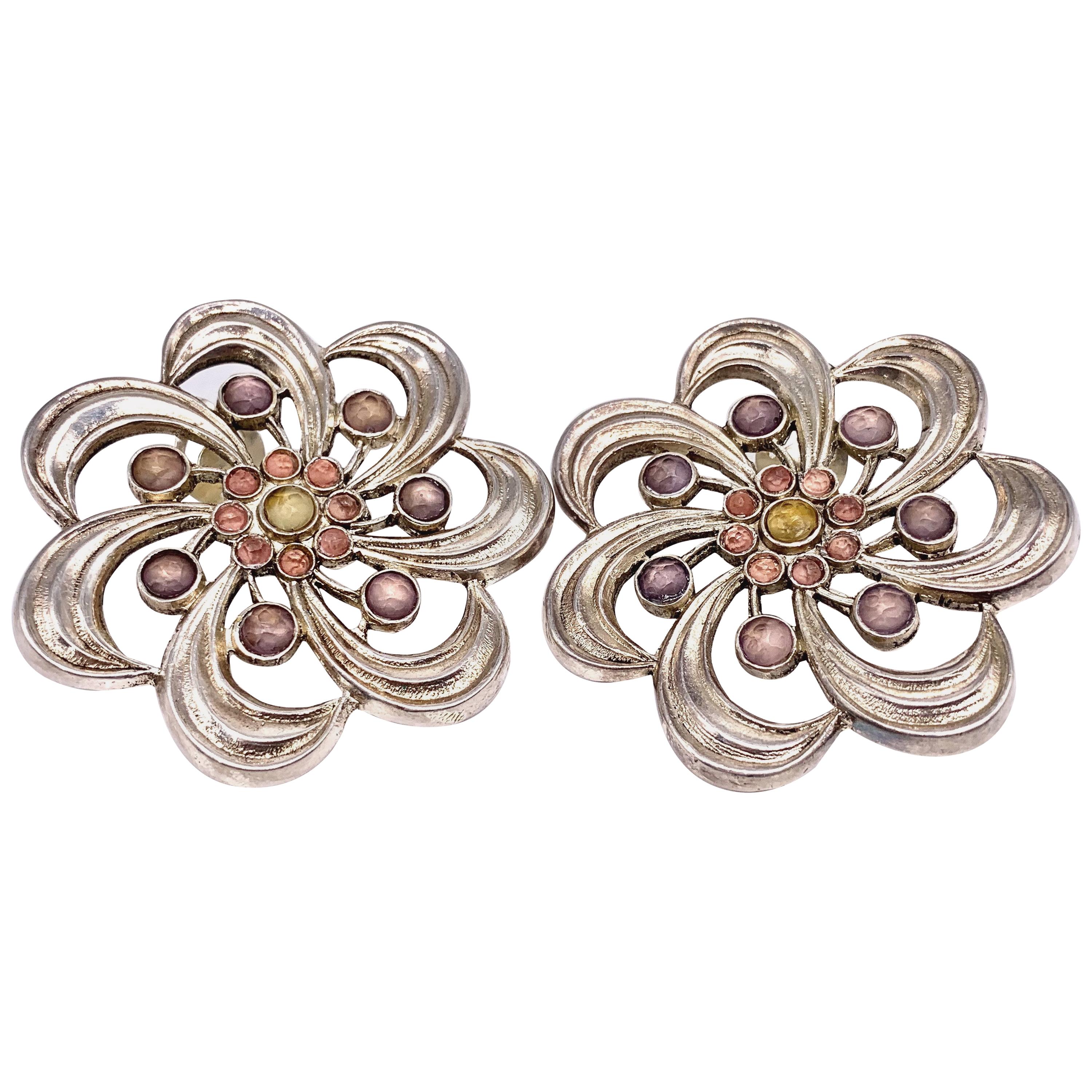 Boucles d'oreilles KARL LAGERFELD 1990 Vintage