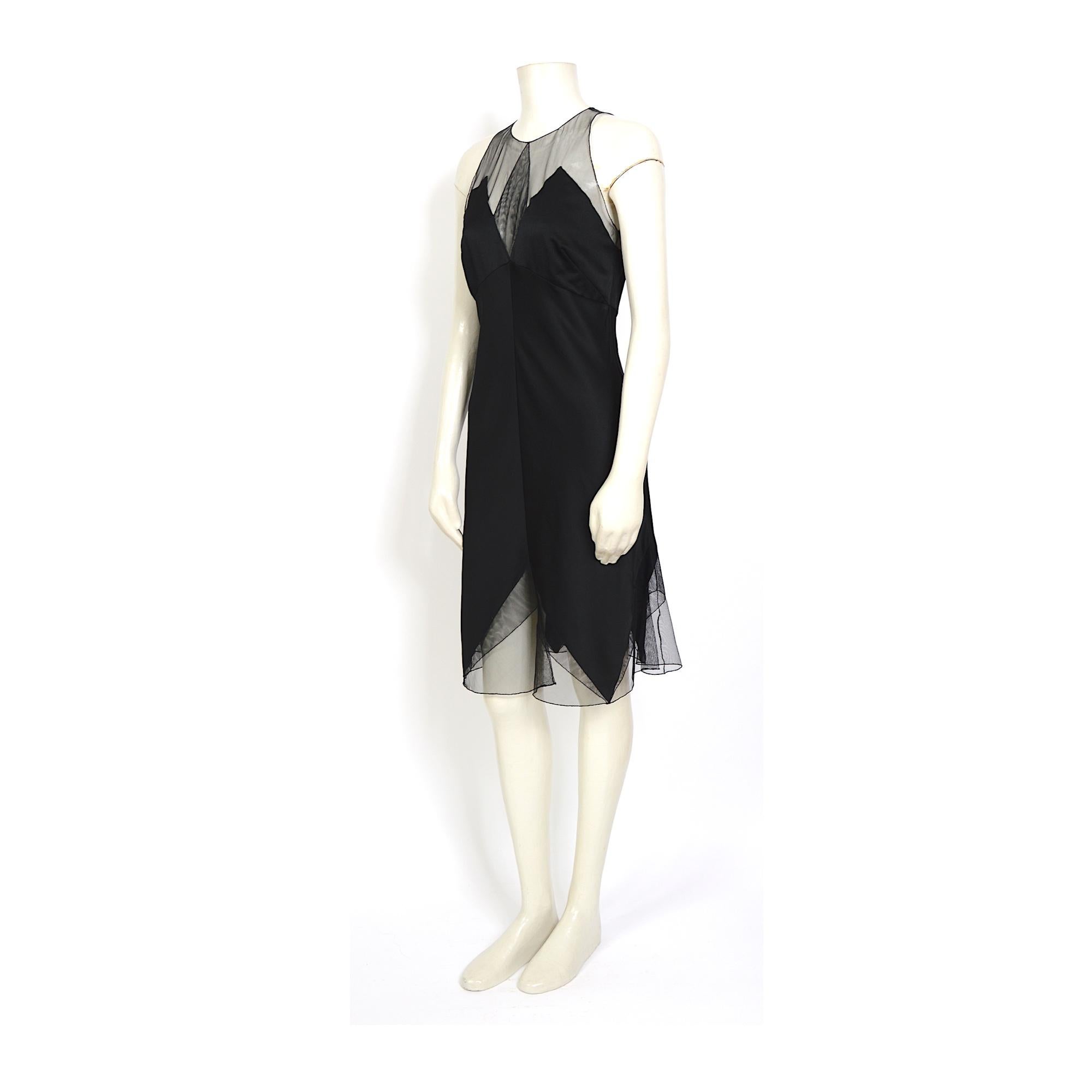 Black Karl Lagerfeld fall 1994/95 vintage black silk dress with matching top