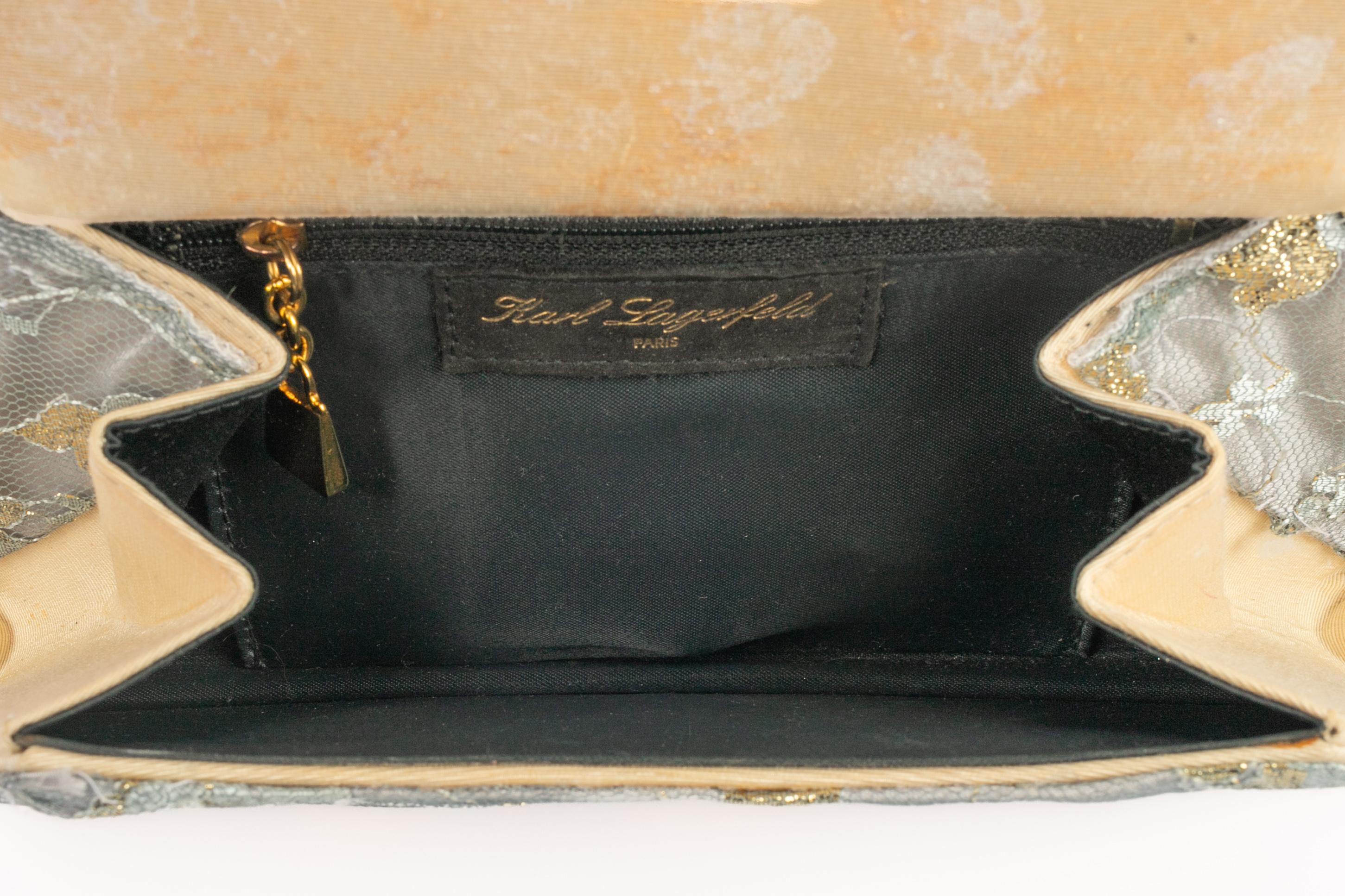 Sac éventail Karl Lagerfeld 1992s en vente 5