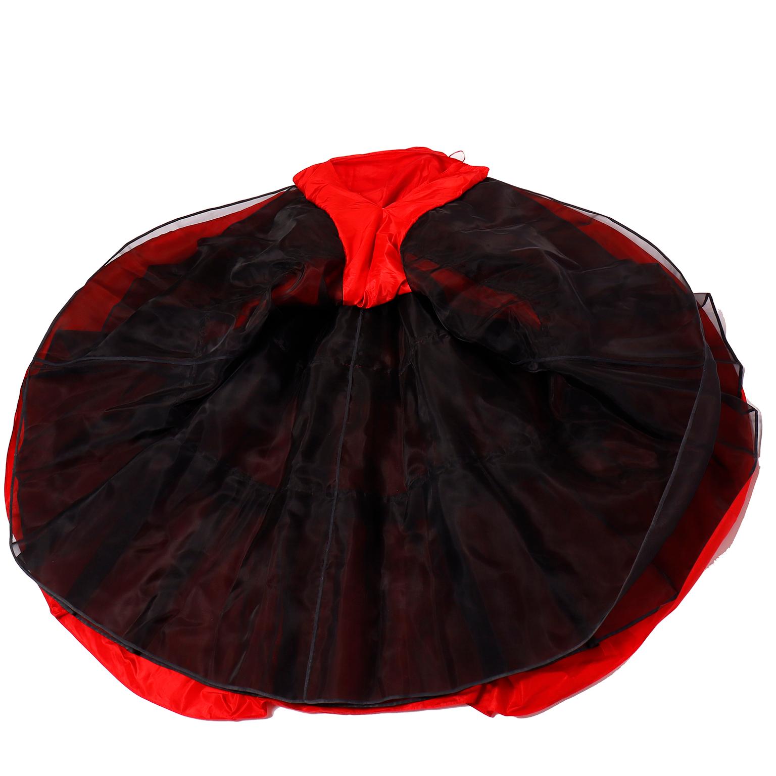 Karl Lagerfeld Fendi Red Silk Strapless Evening Dress w Train & Bolero Jacket 14