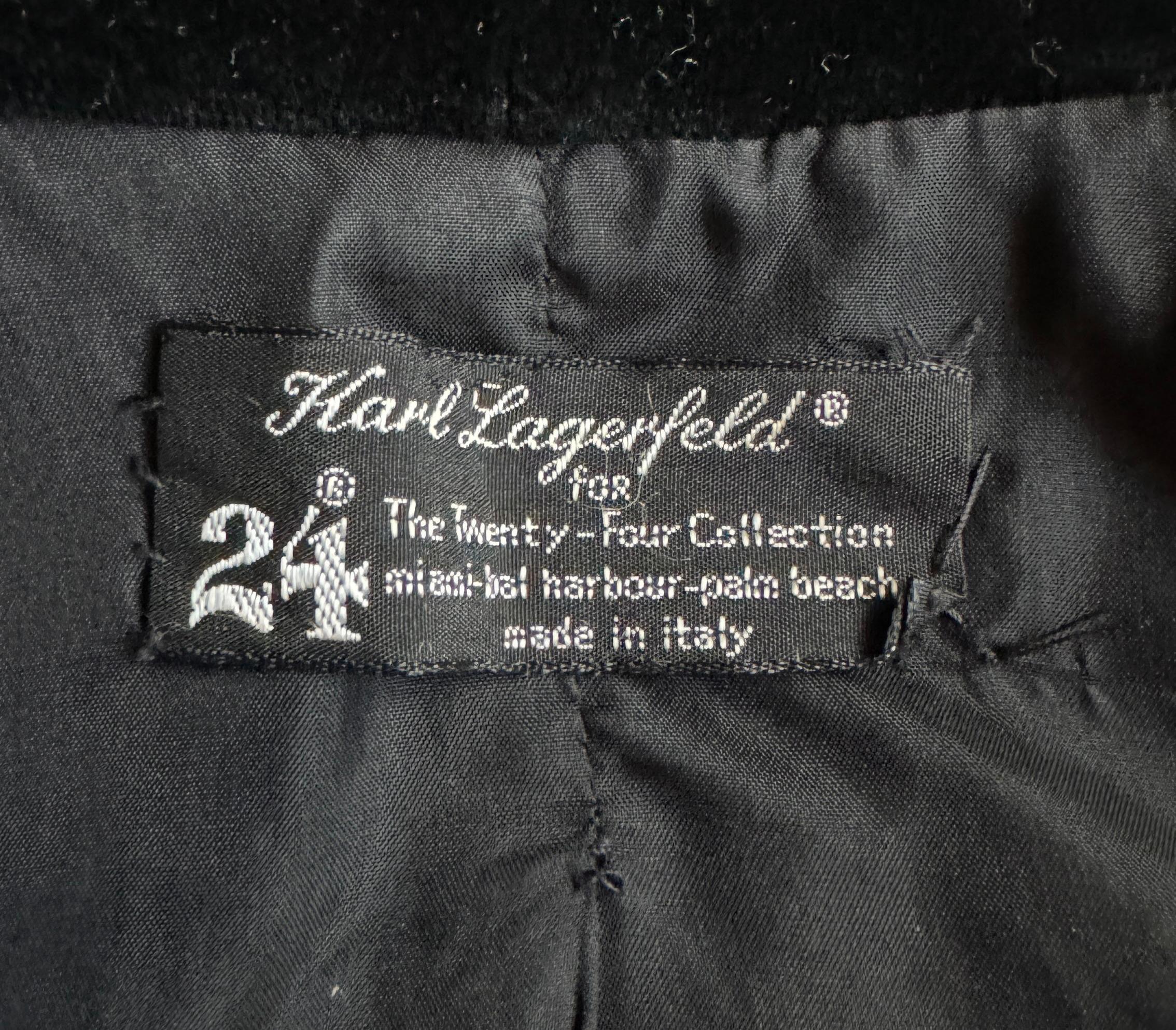 Karl Lagerfeld floral embroidery trim skirt suit, Collection F/W 1990 4