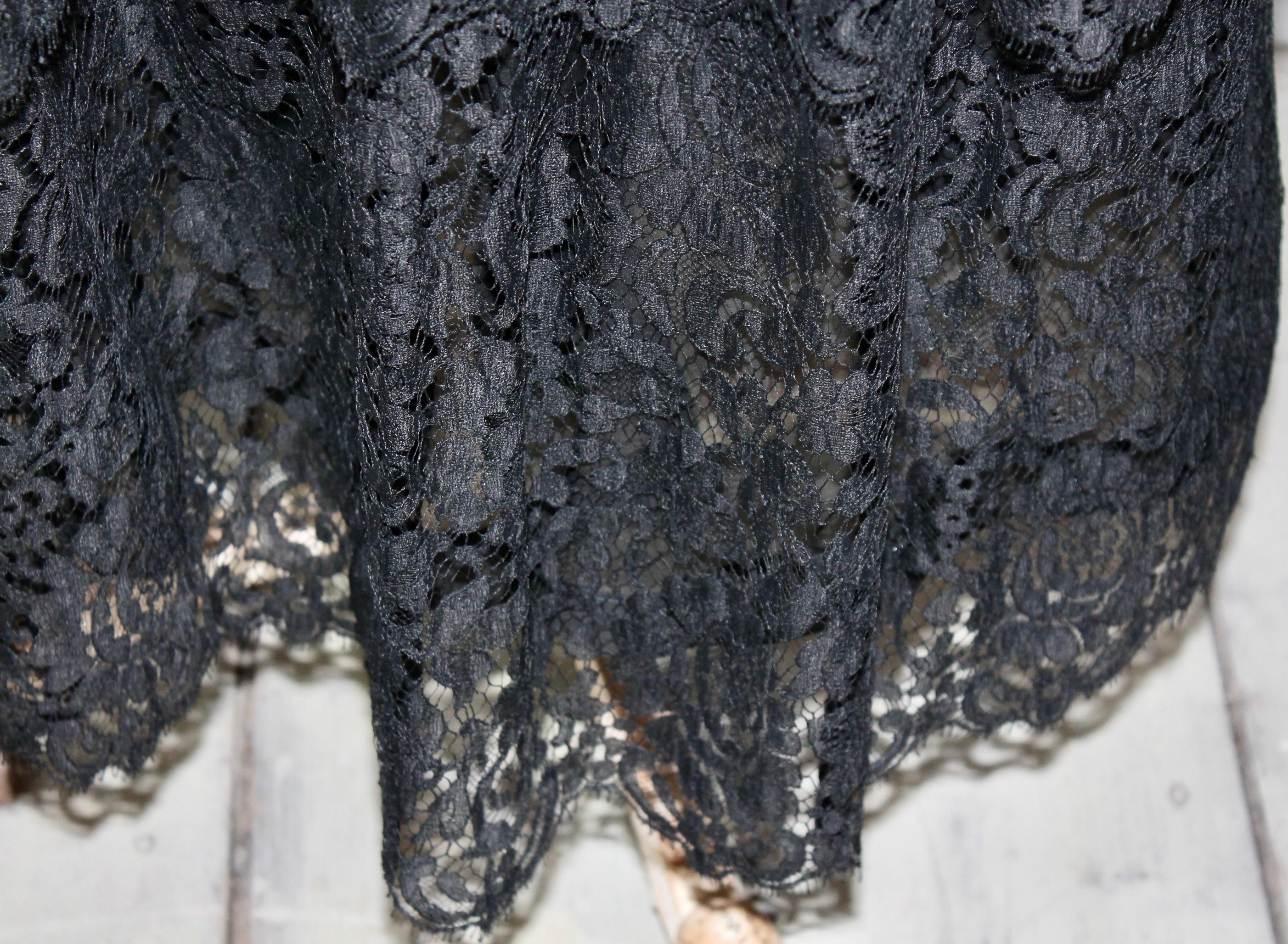Karl Lagerfeld for Chanel Black Lace Gown For Sale 6