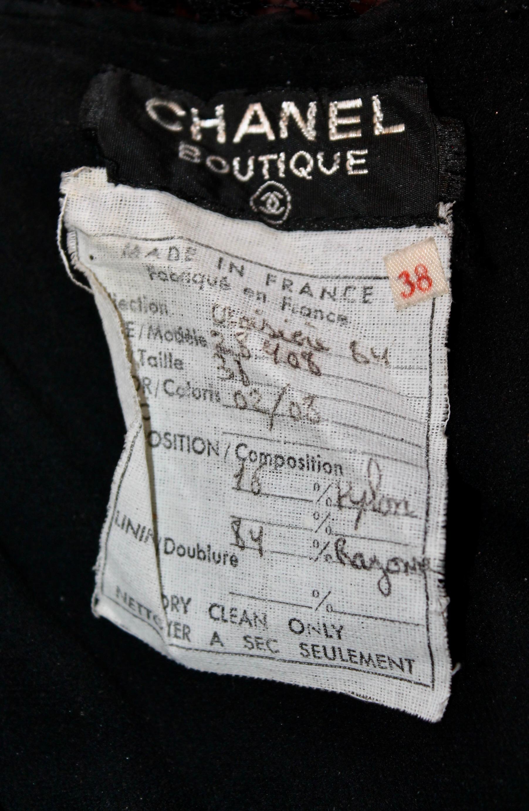 Karl Lagerfeld for Chanel Black Lace Gown For Sale 7