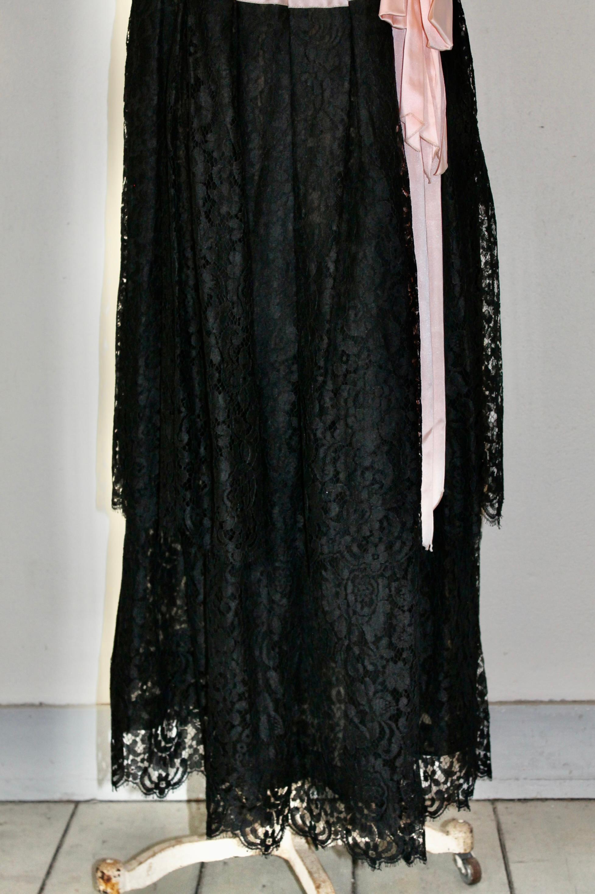 Karl Lagerfeld for Chanel Black Lace Gown For Sale 1