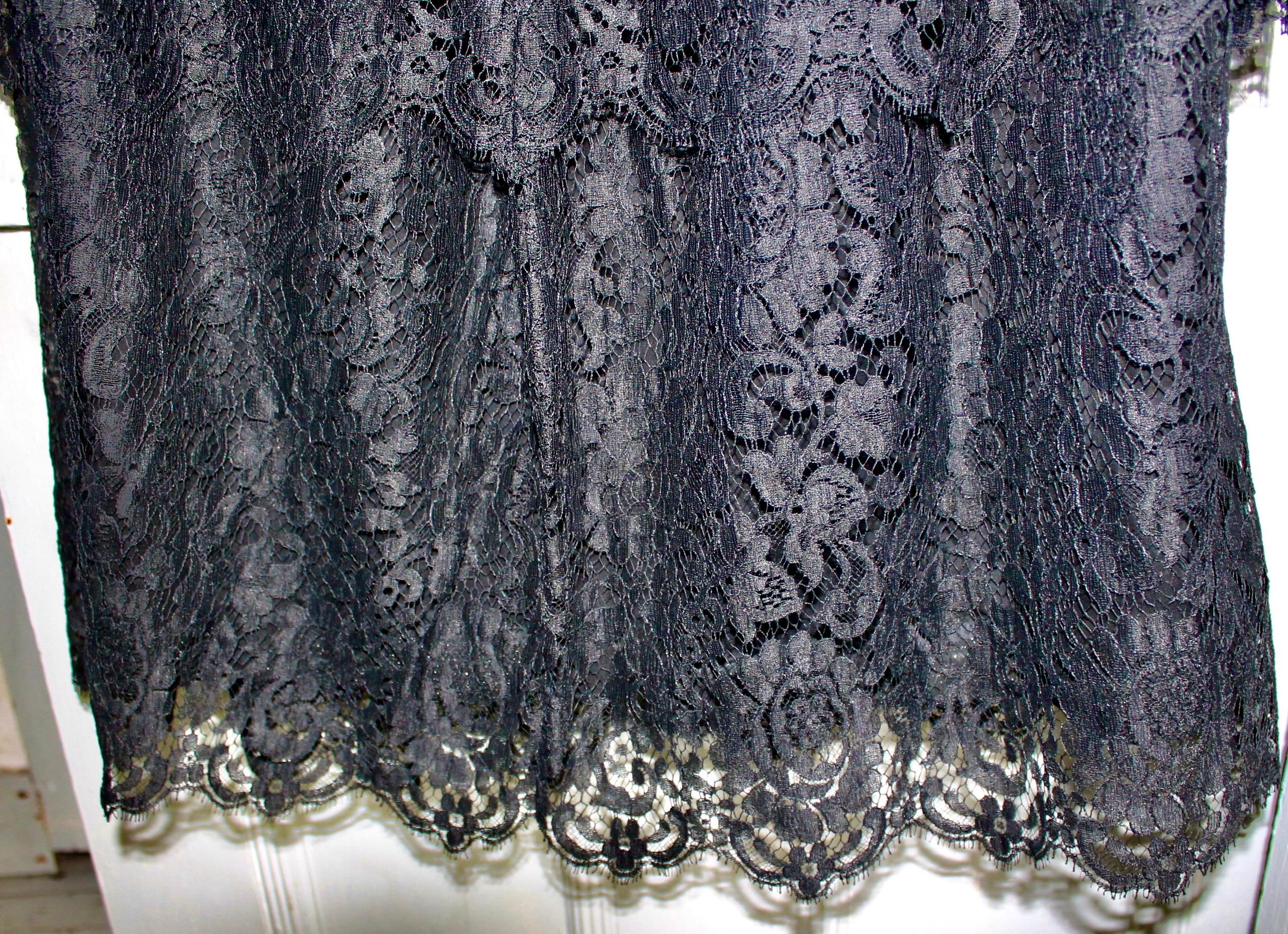 Karl Lagerfeld for Chanel Black Lace Gown For Sale 2