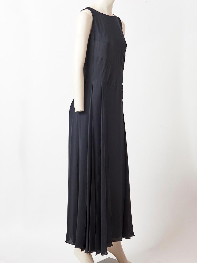 Chanel 98p #40 Cc Sleeveless Dress Skirt Black 100% Silk