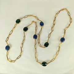 Karl Lagerfeld for Chanel Modernist Gripoix Cabochon Sautoir