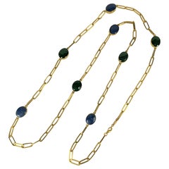 Karl Lagerfeld for Chanel Modernist Gripoix Cabochon Sautoir