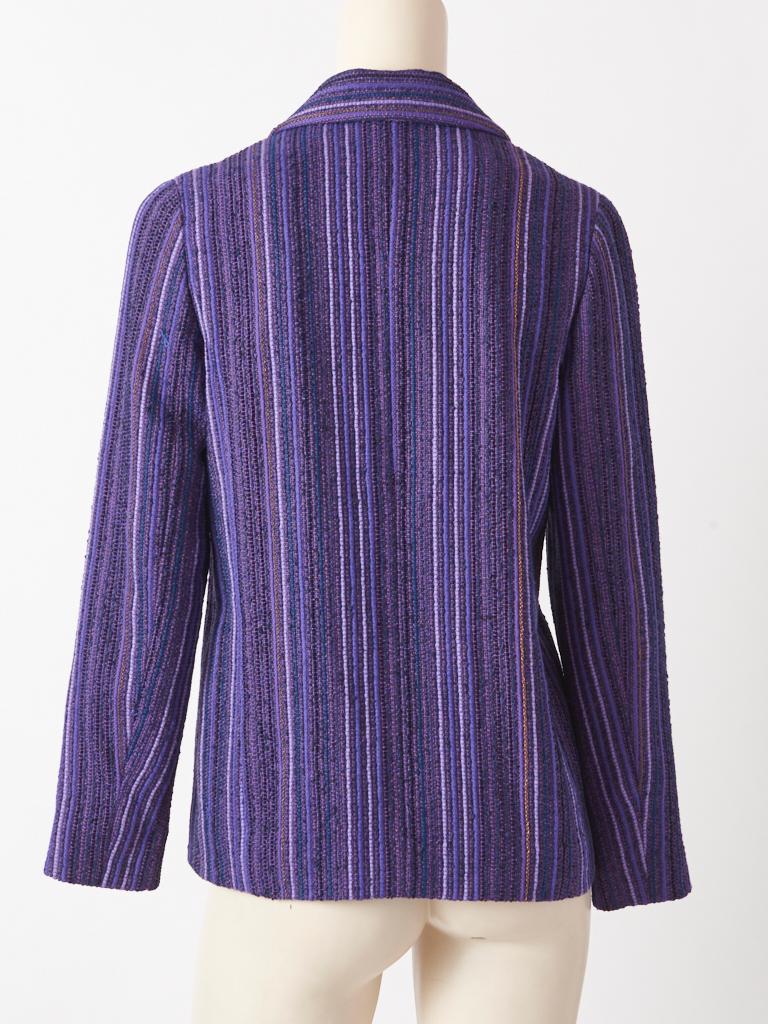 Karl Lagerfeld for Chanel Wool Stripe Blazer In Good Condition For Sale In New York, NY