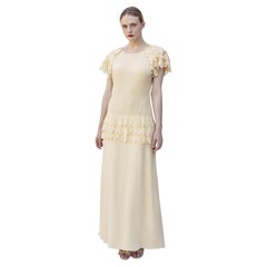Karl Lagerfeld for Chloe 1981 - Robe à volants en soie crème