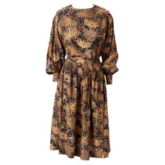 Karl Lagerfeld for Chloé Chrysanthemum Pattern Silk Ensemble