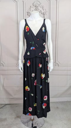 Karl Lagerfeld for Chloe Silk Crepe Print Gown