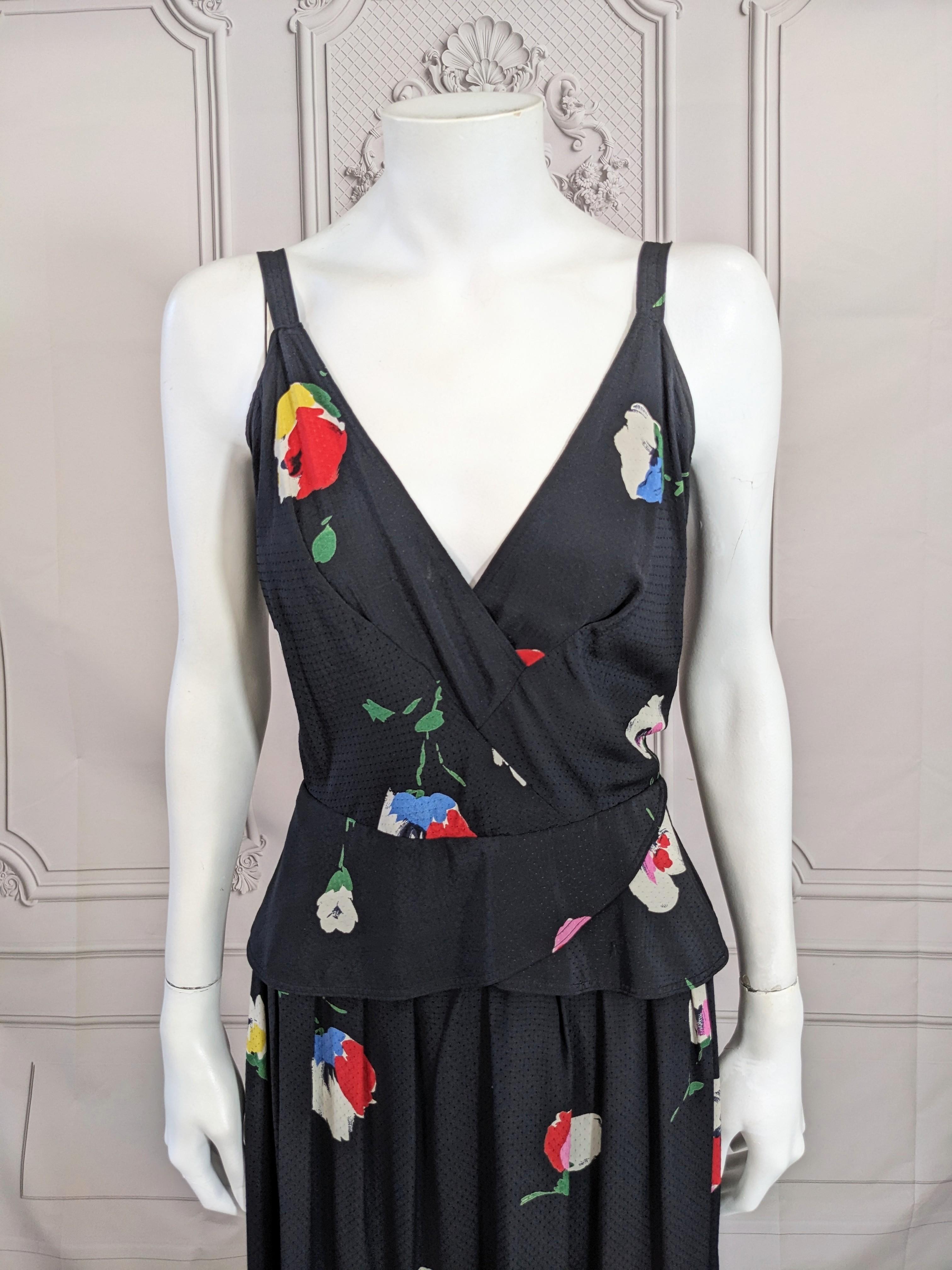 Karl Lagerfeld for Chloe Silk Crepe Print Gown In Good Condition For Sale In New York, NY