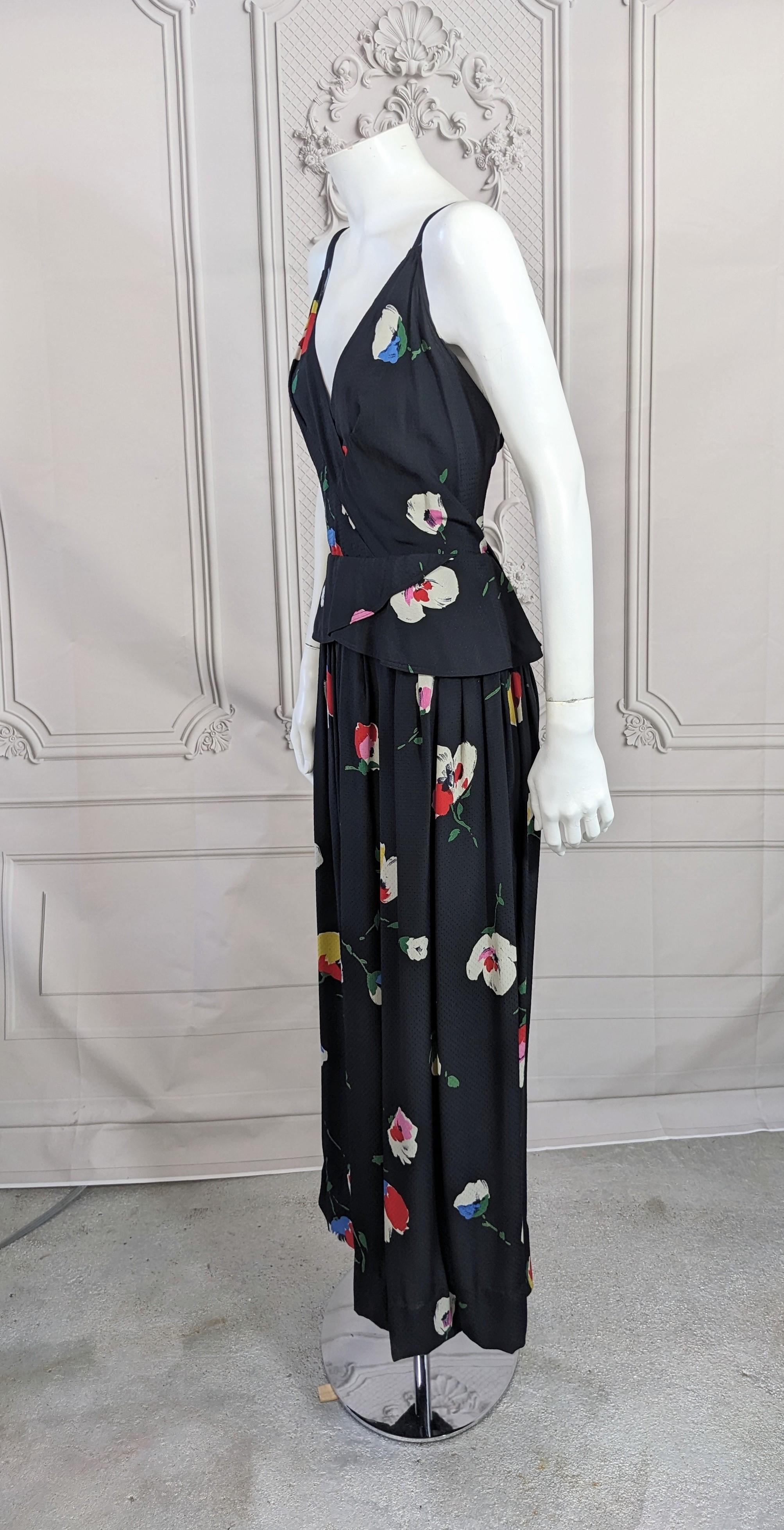 Karl Lagerfeld for Chloe Silk Crepe Print Gown For Sale 1