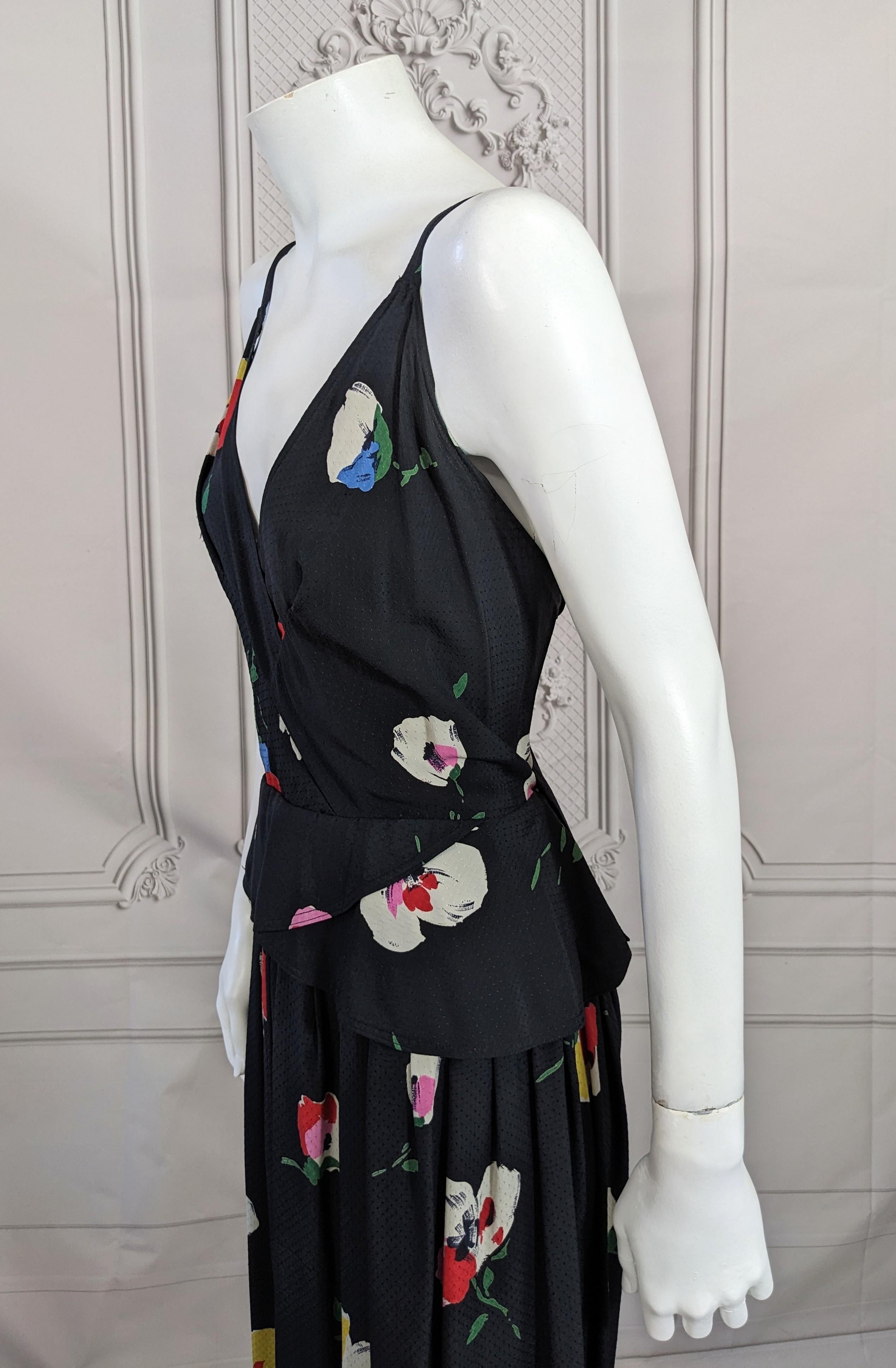 Karl Lagerfeld for Chloe Silk Crepe Print Gown For Sale 2