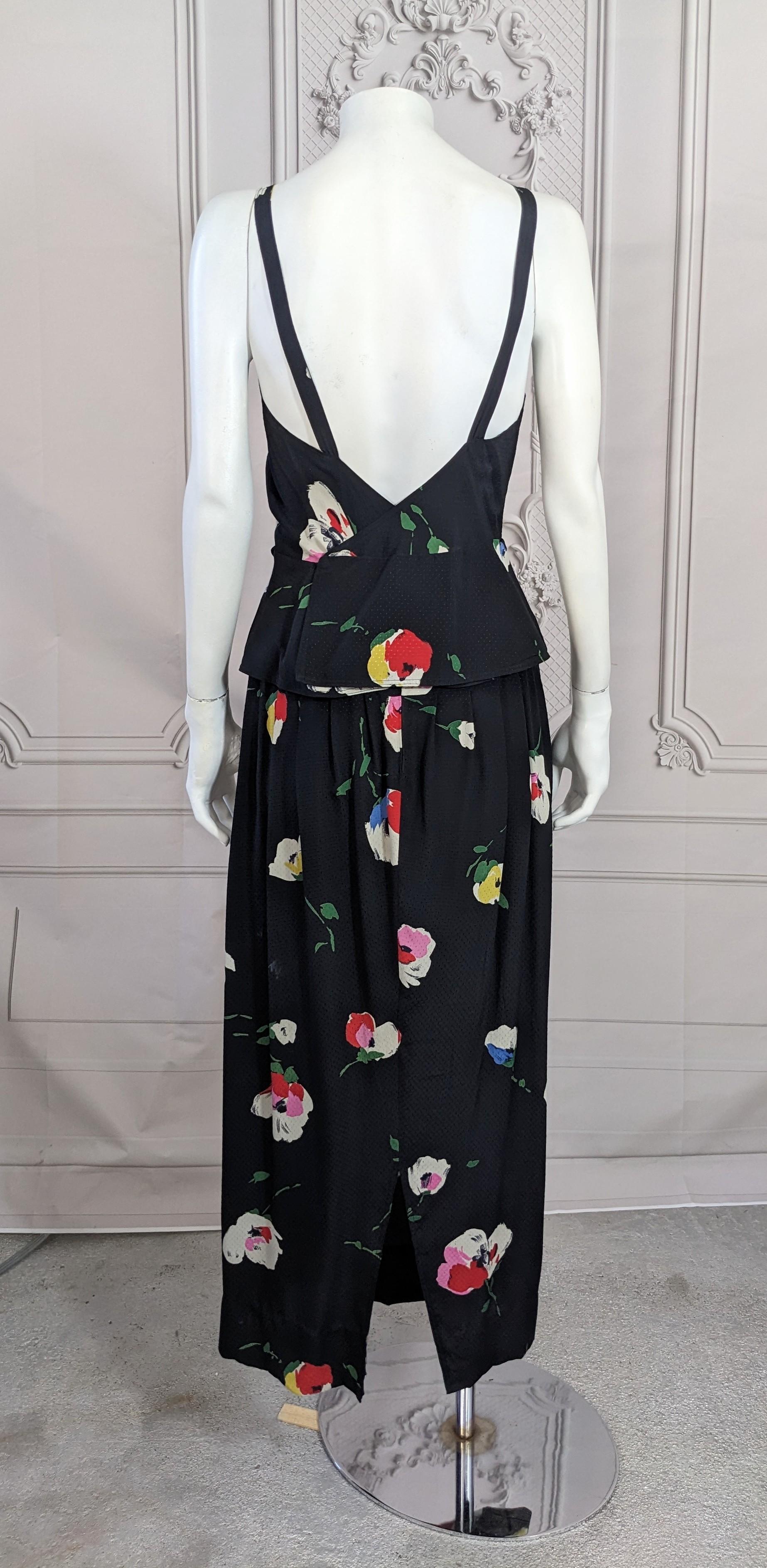 Karl Lagerfeld for Chloe Silk Crepe Print Gown For Sale 4